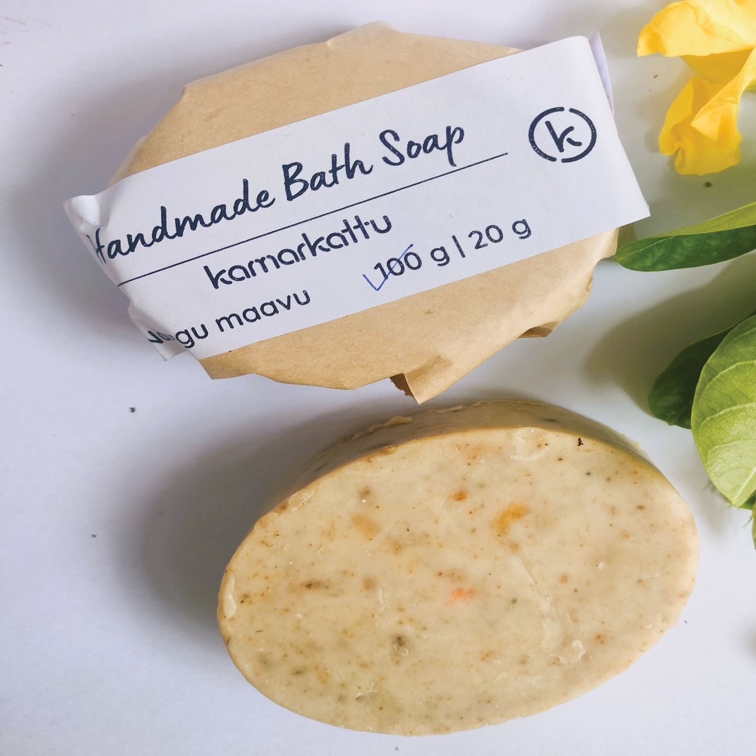 Kamarkattu Ecostore Handmade Bath Soap: Nalungu Maavu