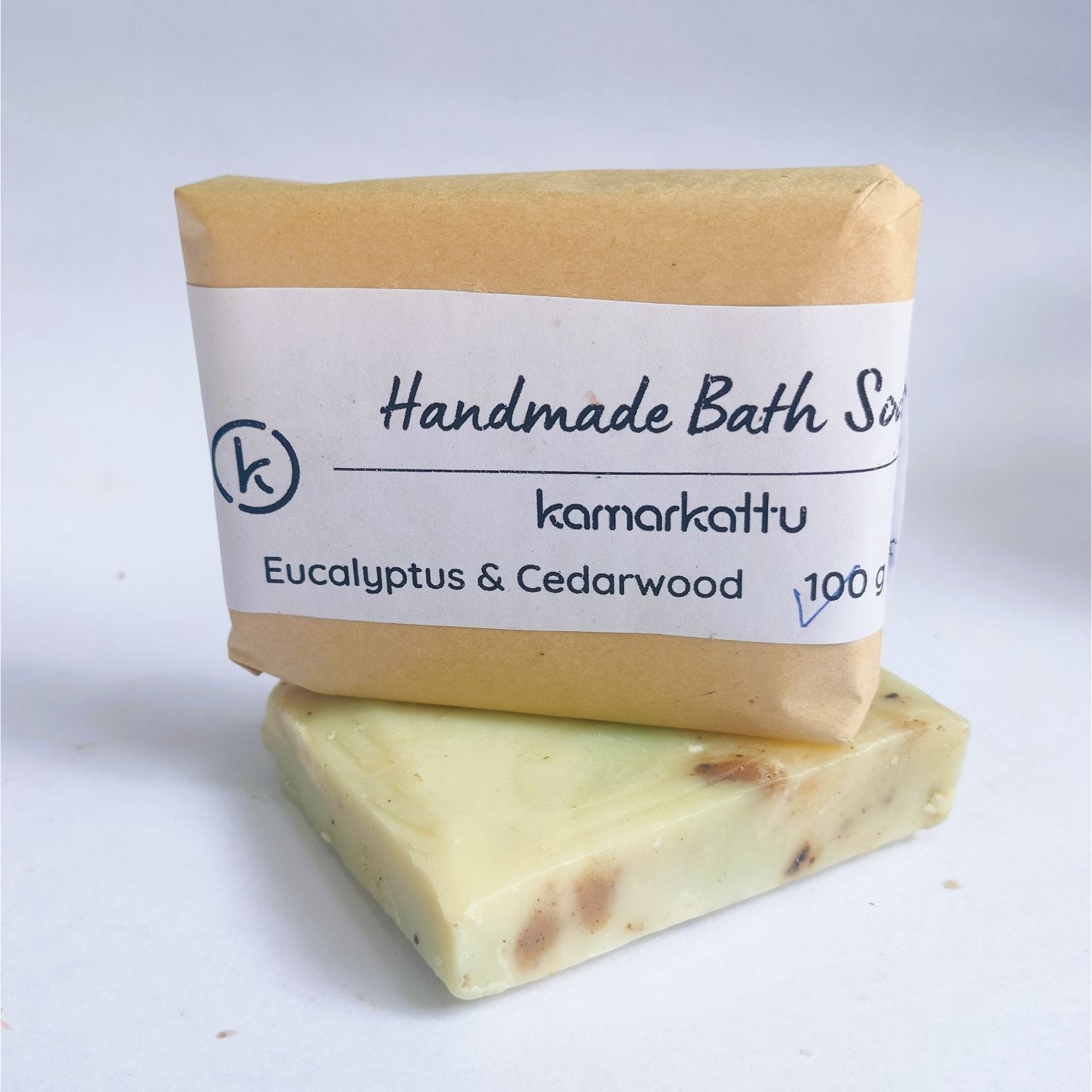 Kamarkattu Ecostore Handmade Bath soap : Eucalytus & Cedarwood - Pack of 6