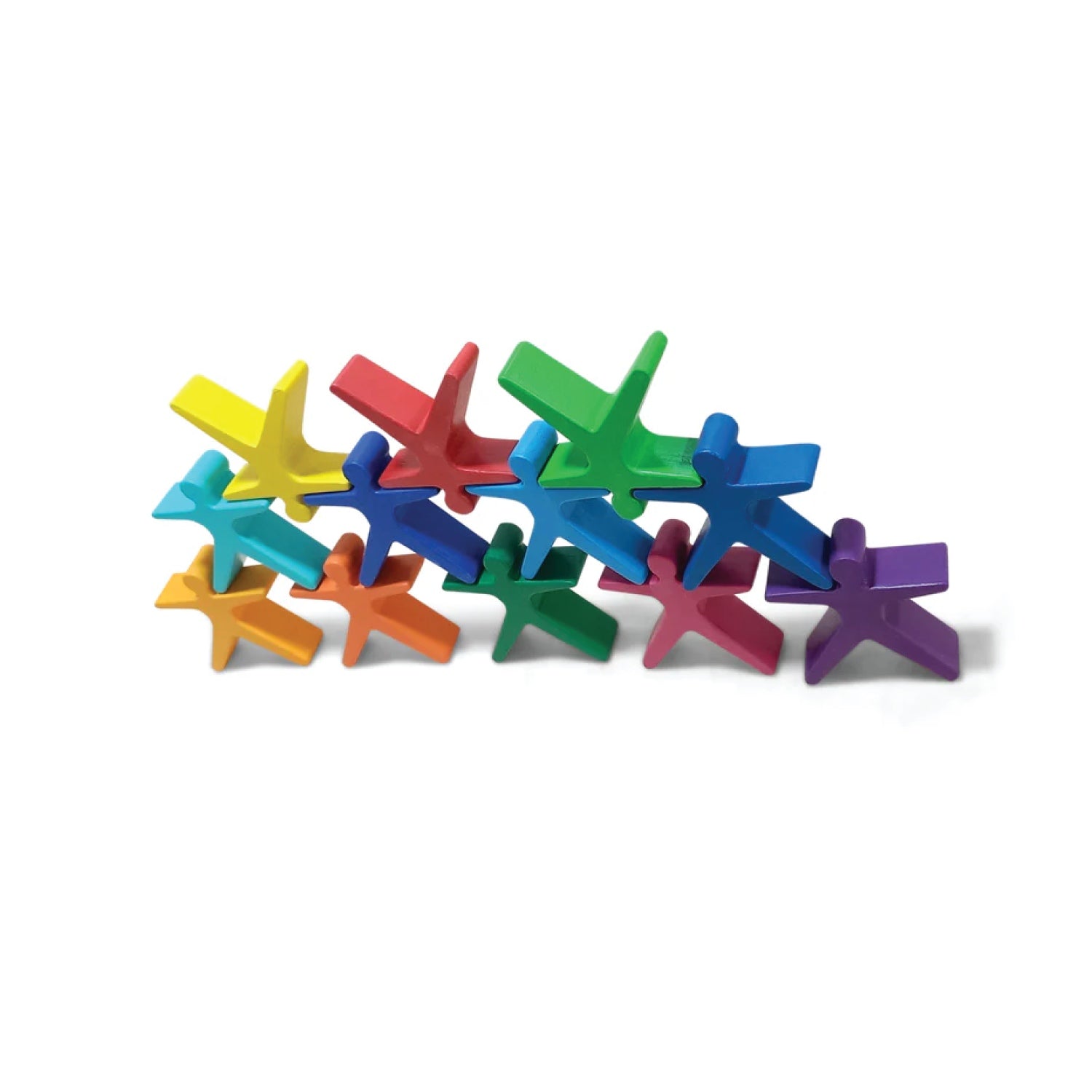 Woodbee Toys Coloured Human Stacker (12 pieces)