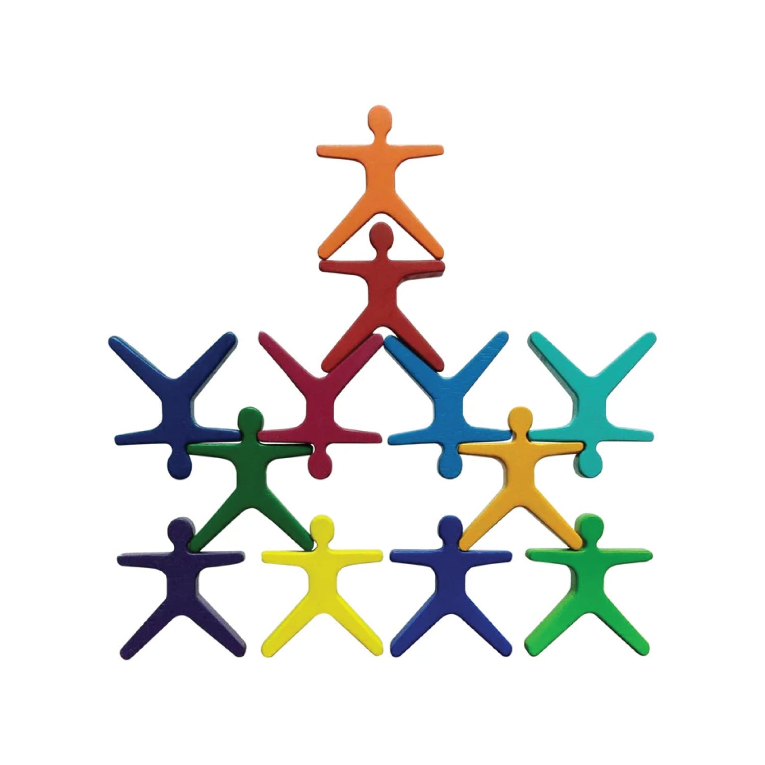 Woodbee Toys Coloured Human Stacker (12 pieces)