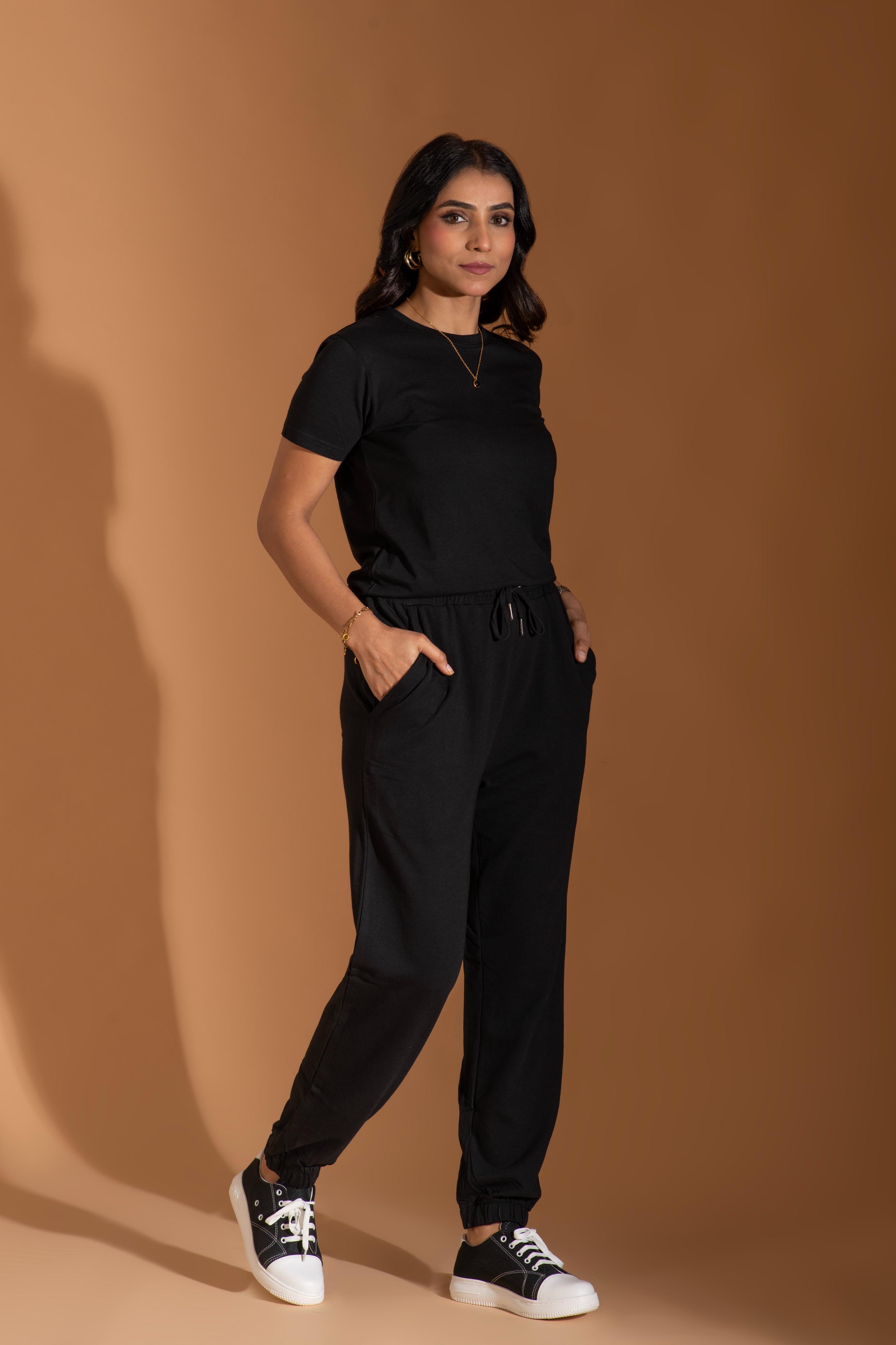 Bambians Women Track Co-ords-Black