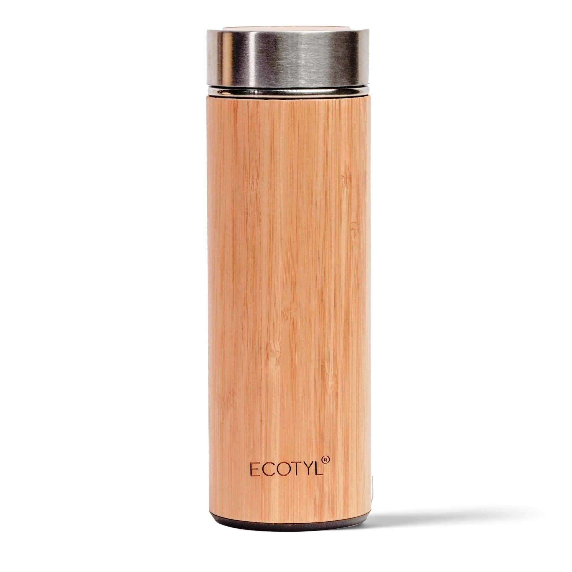 Ecotyl Bamboo Stainless Steel Insulated Flask With Strainer - 450 ml