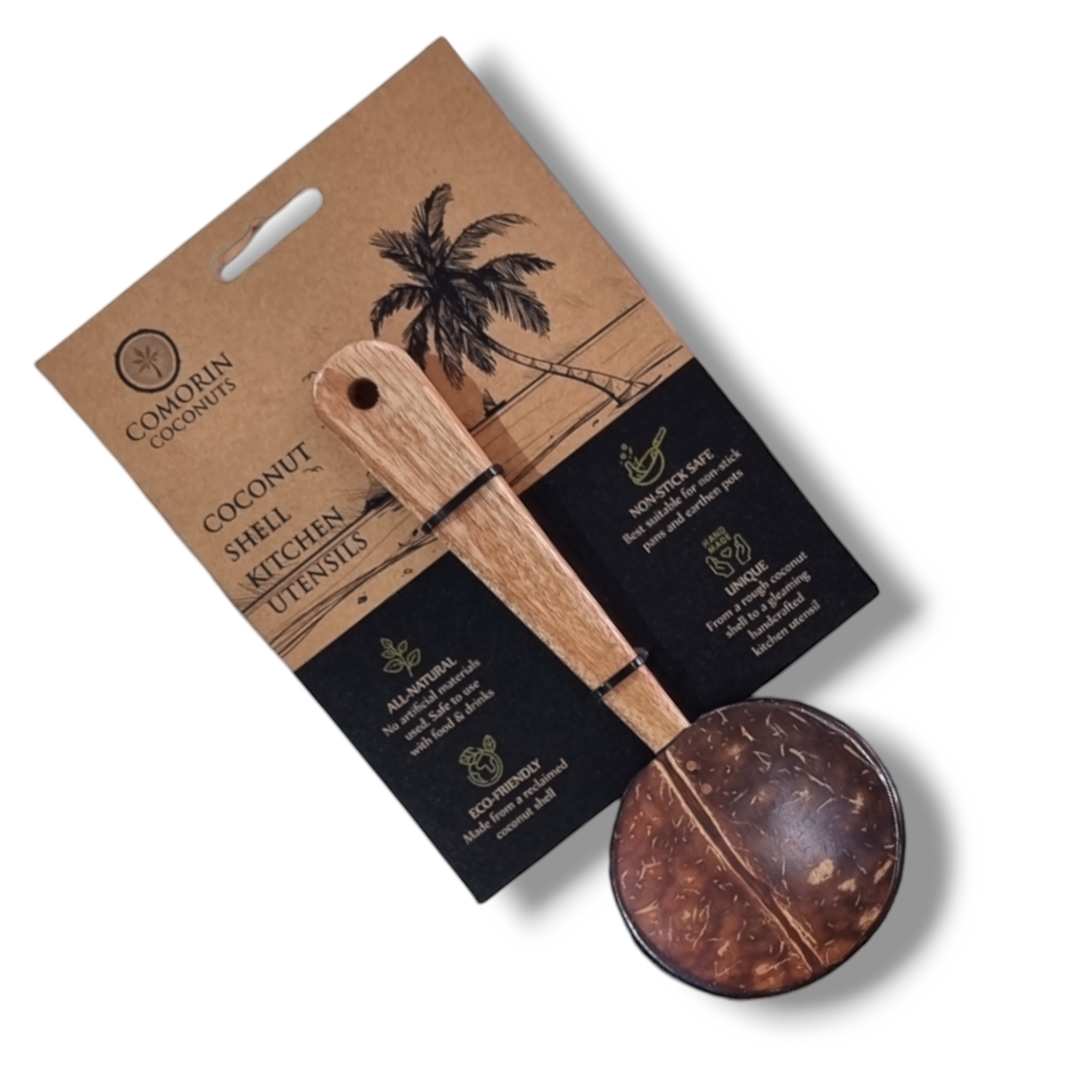 Comorin Coconuts Serving Ladle - Small (Mahogany handle | Copper joints)