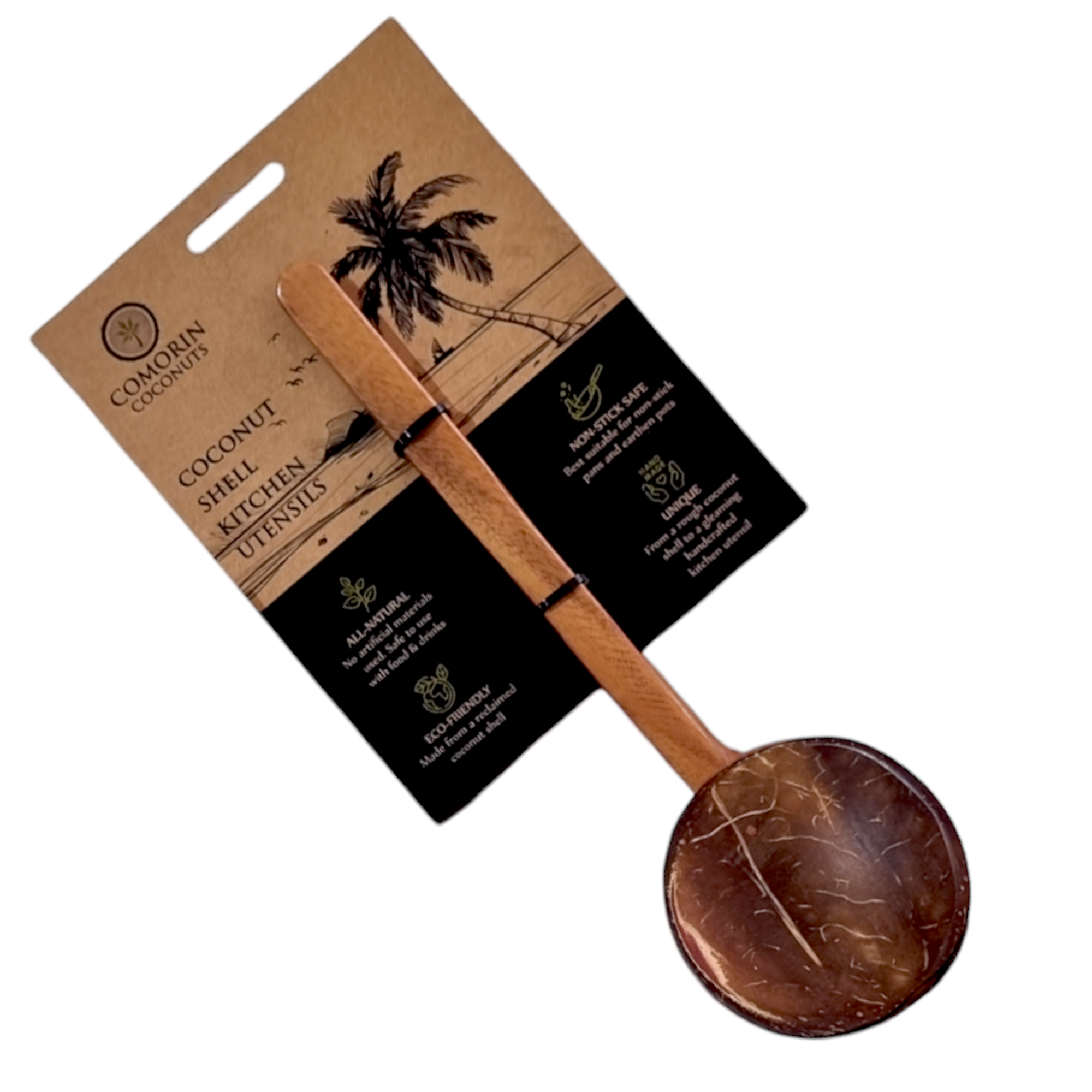 Comorin Coconuts Serving Ladle - Medium (Mahogany handle | Copper joints)