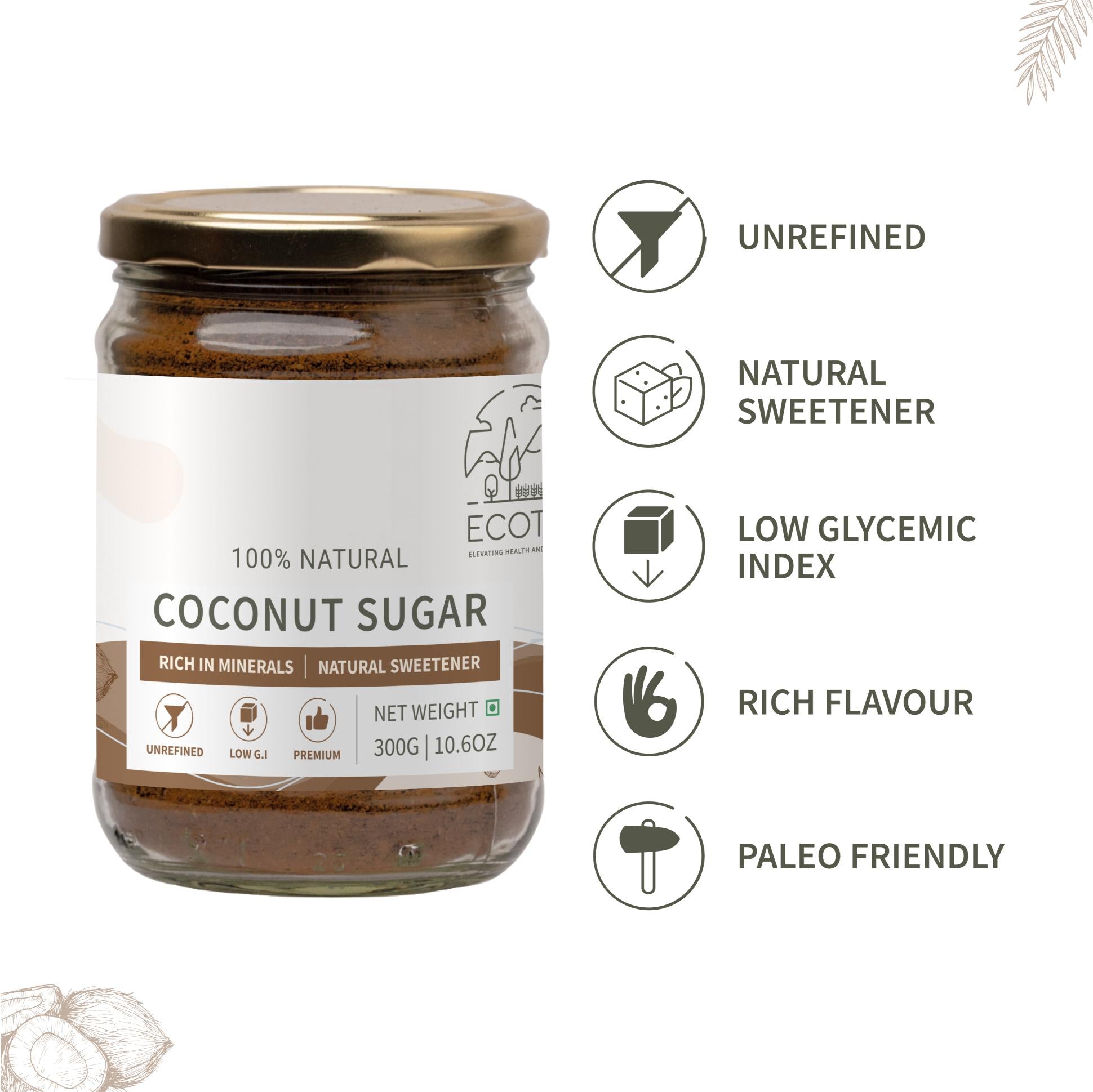 Ecotyl Coconut Sugar | Blossom Sugar | Natural Sweetener | 300g