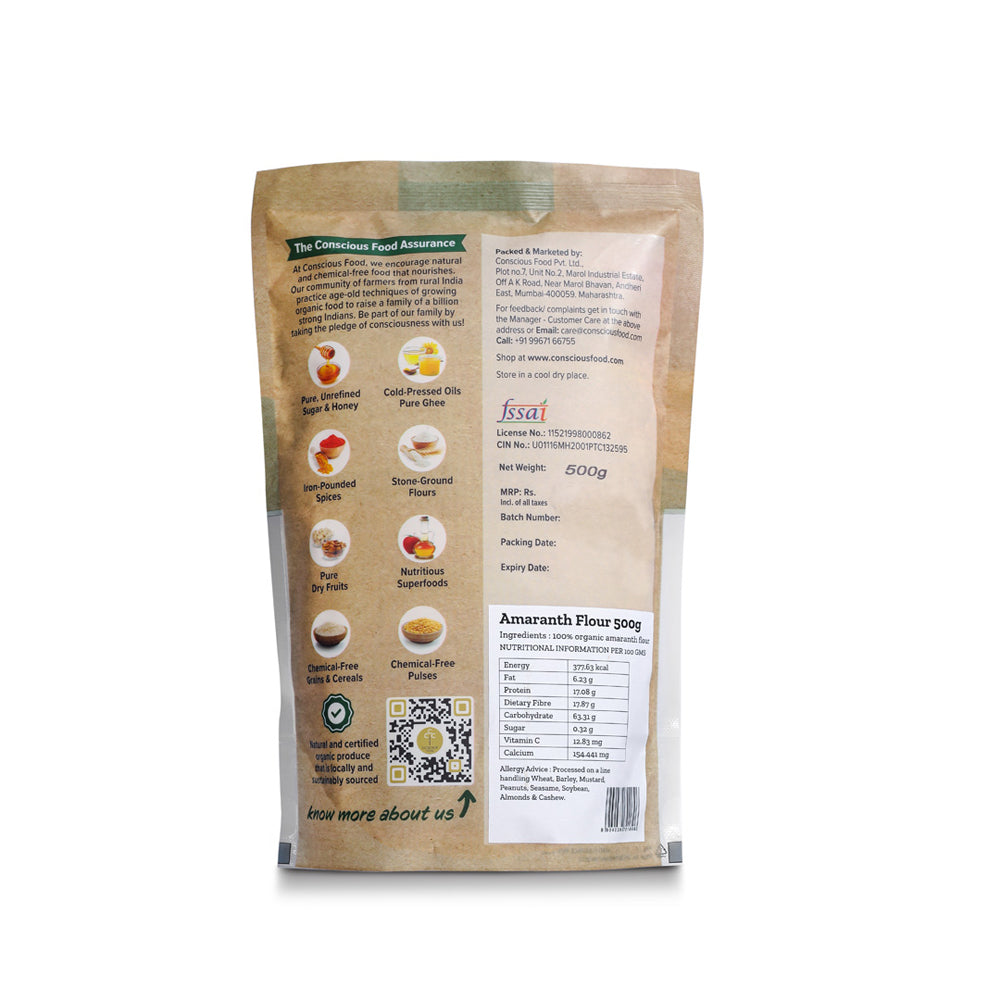 Conscious Food Amaranth Flour (Rajgira Atta) 500g