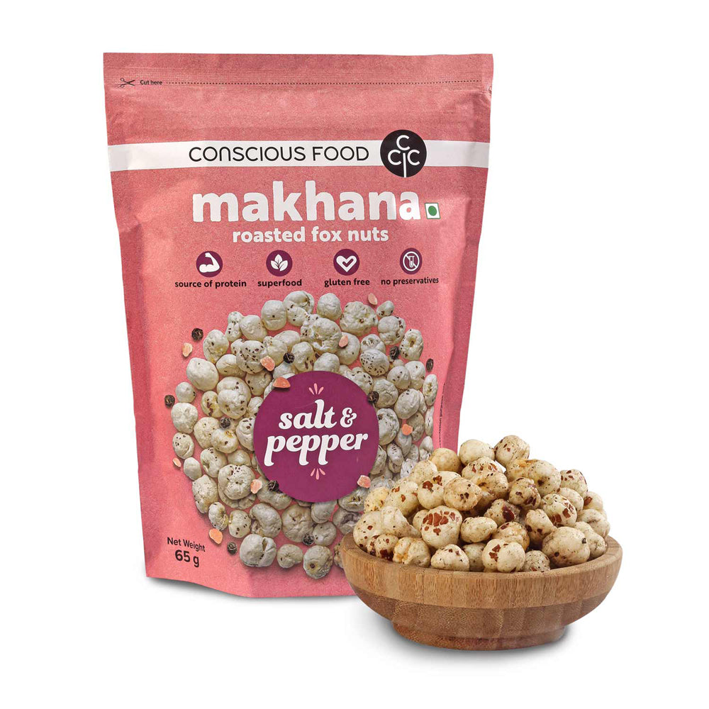 Conscious Food Makhana - Salt & Pepper 65g