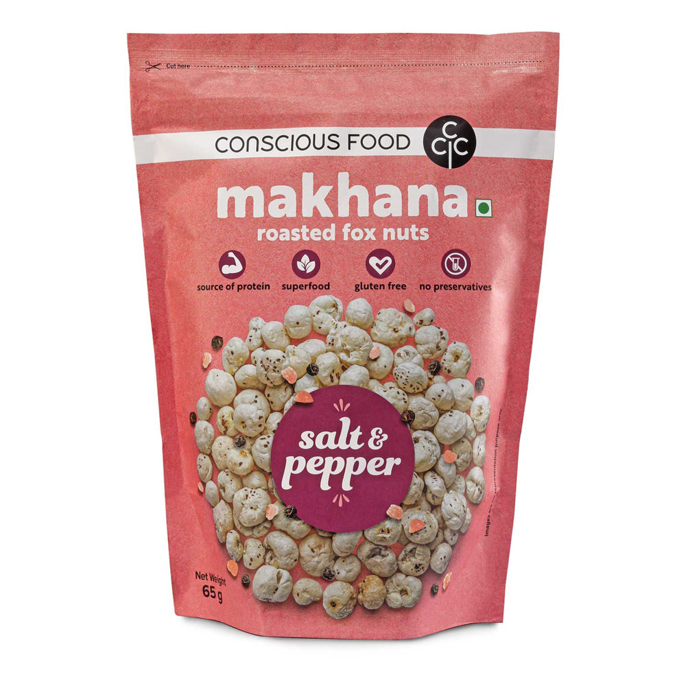 Conscious Food Makhana - Salt & Pepper 65g