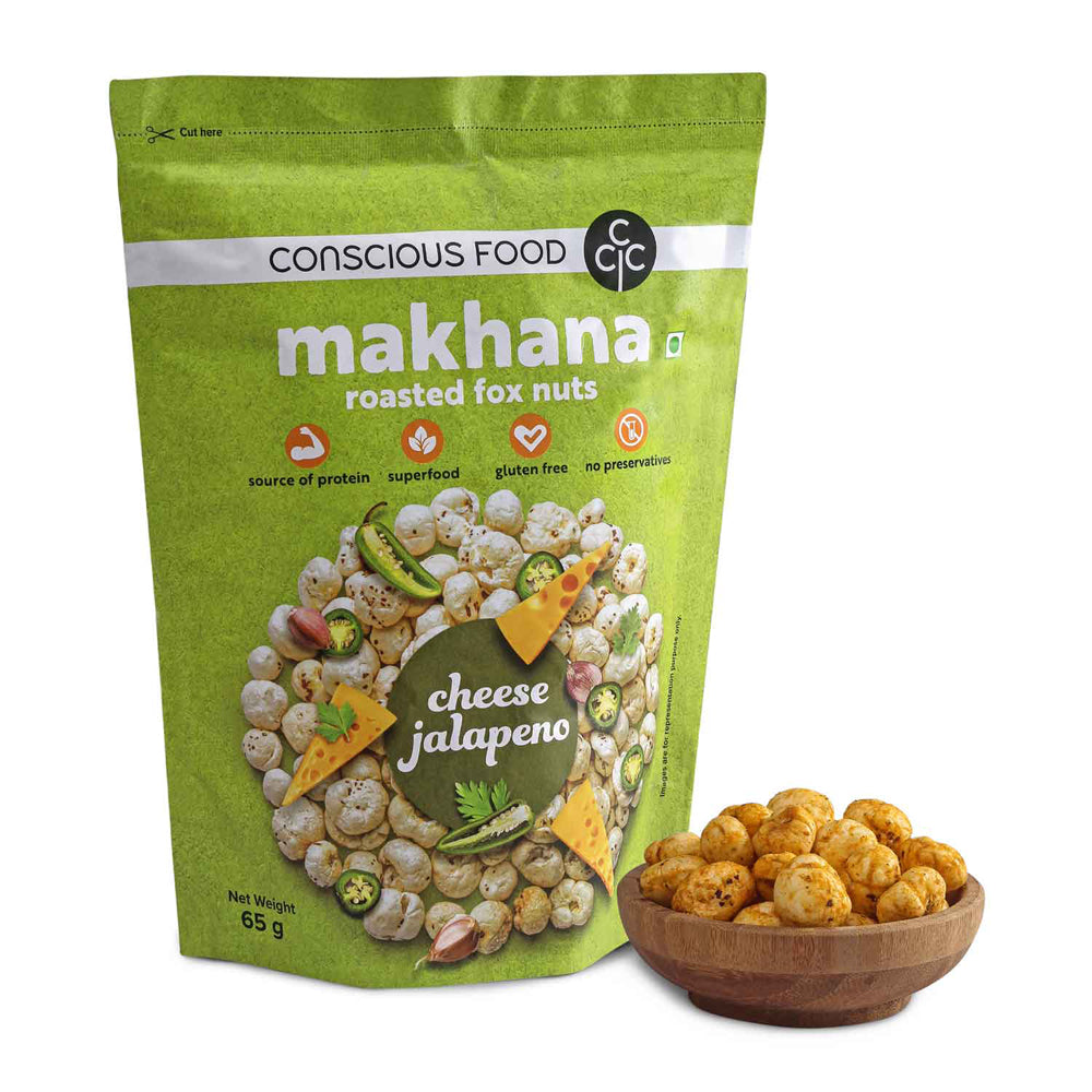 Conscious Food Makhana - Cheese & Jalapeno 65g