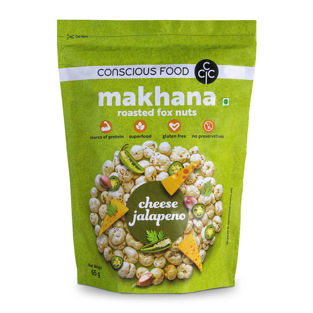 Conscious Food Makhana - Cheese & Jalapeno 65g