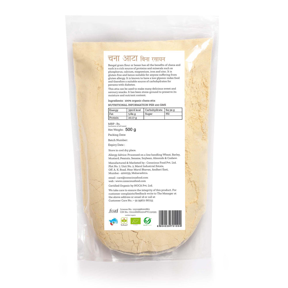 Conscious Food Bengal Gram Flour (Chana Atta) 500g
