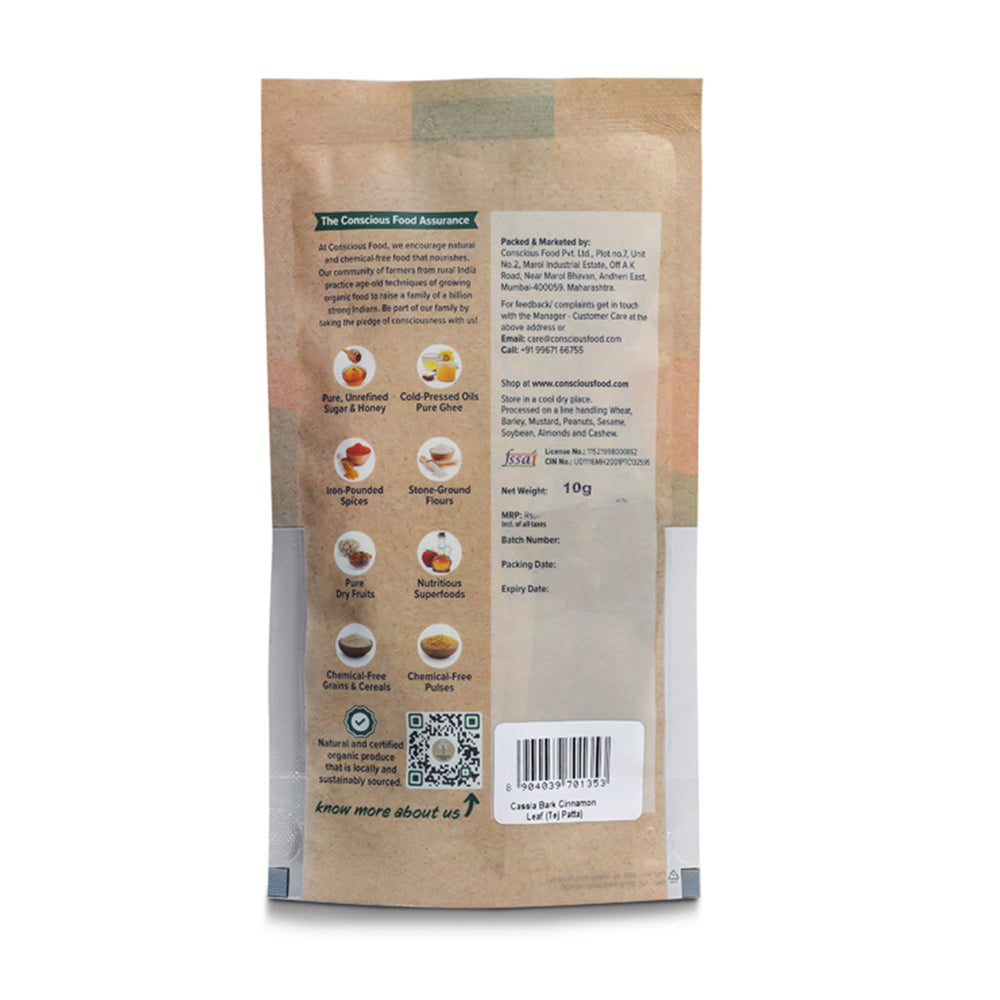 Conscious Food Indian Bay Leaf (Tej Patta) 10g