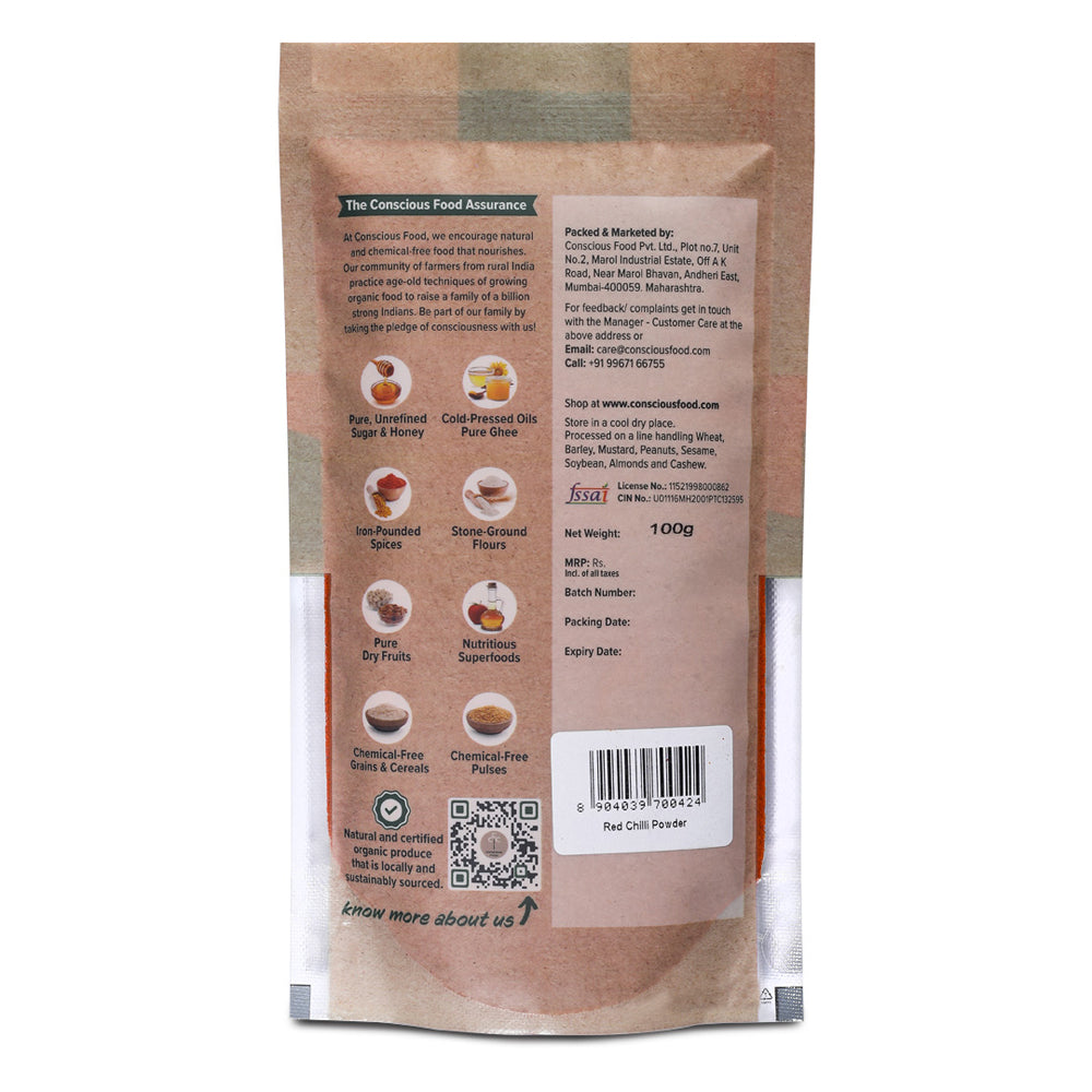 Conscious Food Red Chilli Powder 100g