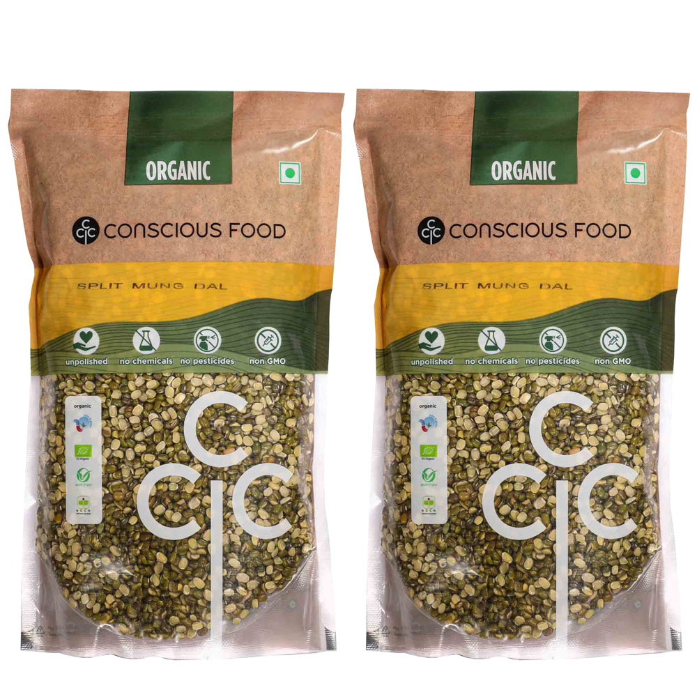 Conscious Food Split Mung Bean (Split Mung Dal) 500g