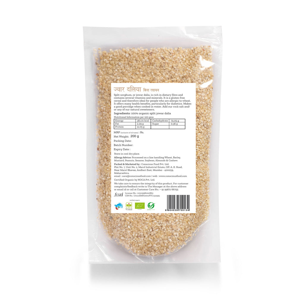 Conscious Food Split Sorghum (Jowar Dalia) 200g
