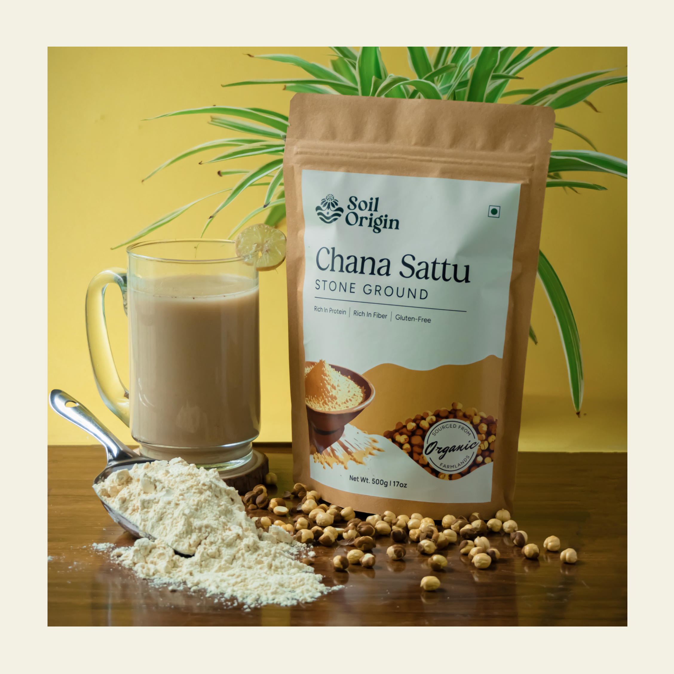 Soil Origin Chana Sattu (Stone Ground) - 500 Gm