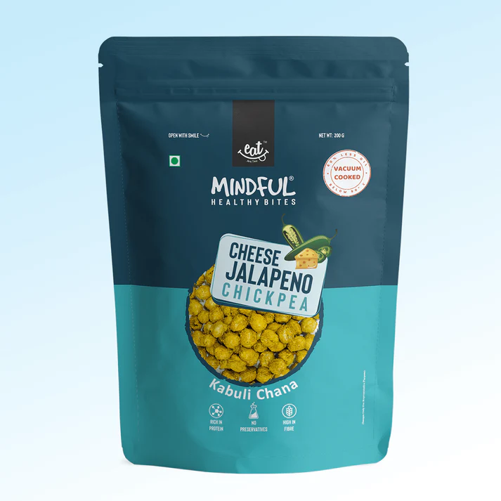 EAT Anytime Mindful Cheese & Jalepeno Pepper Roasted Chick Peas, Healthier Vegan & Gluten Free Snacks, 200g
