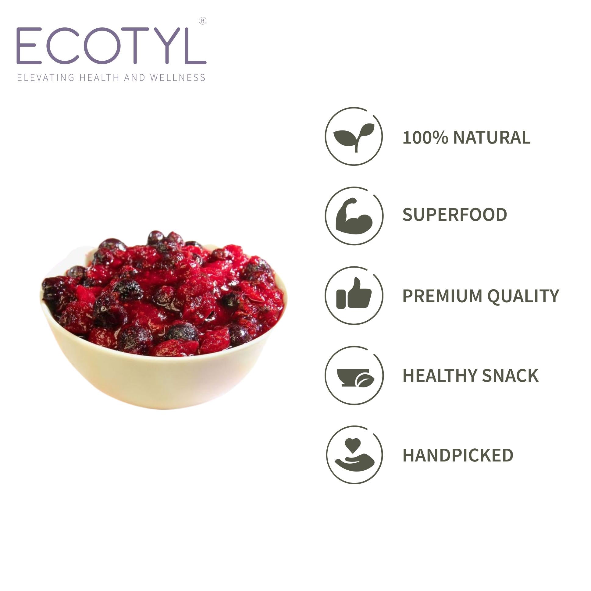 Dried Blueberres & Dried Cranberries Combo | Healthy Snacks | Dried Fruits | 150g Each