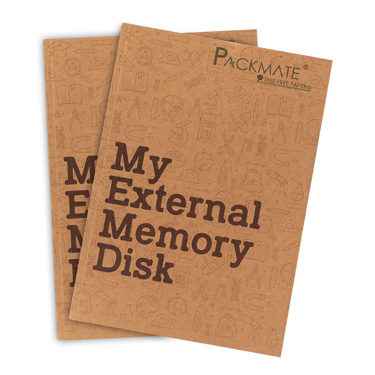 PackMate Exercise Book | Made Using100% Recycled Paper | Pages 172 | Size : 21cm X 29.7cm  (Cover design: My external memory disk)