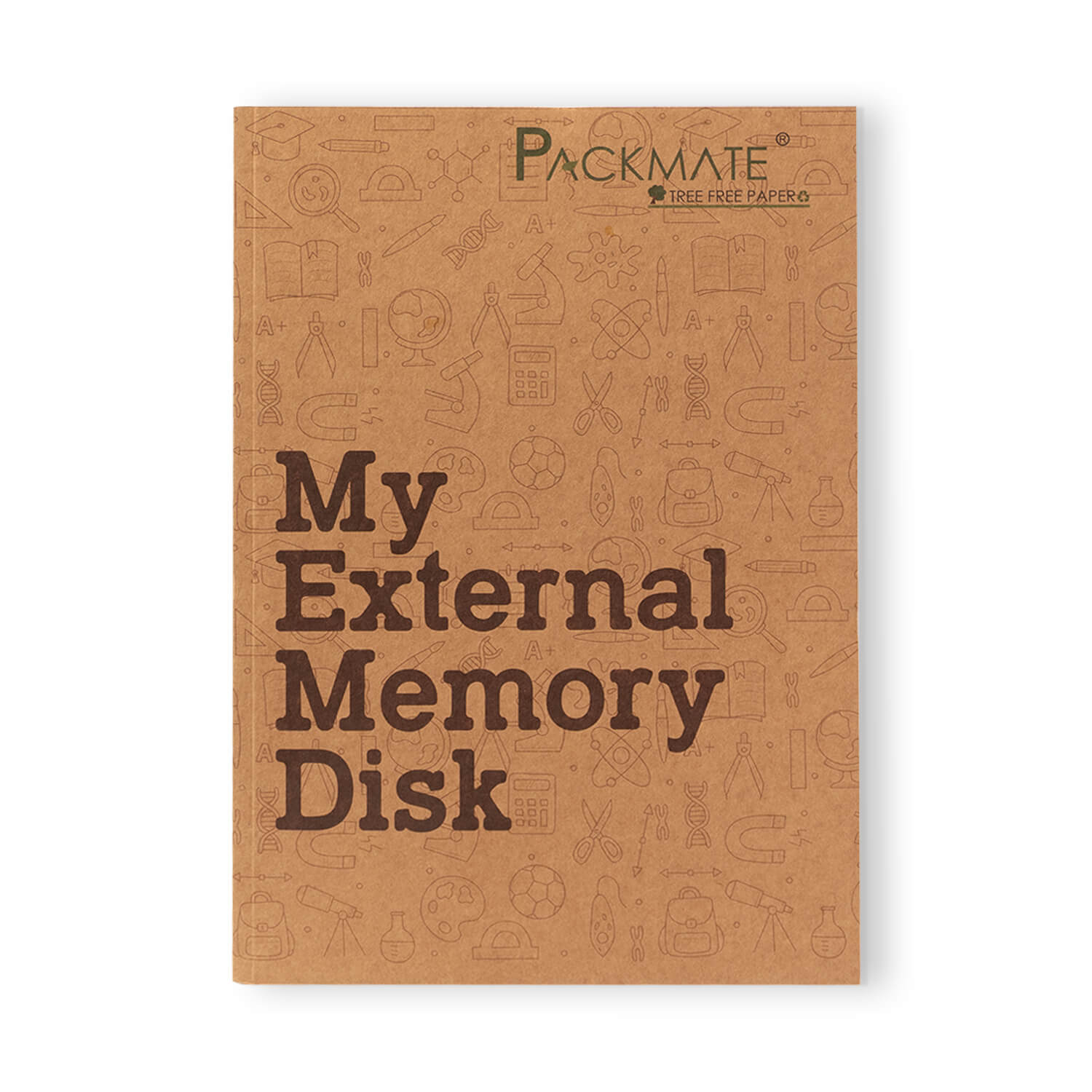 PackMate Exercise Book | Made Using100% Recycled Paper | Pages 172 | Size : 21cm X 29.7cm  (Cover design: My external memory disk)