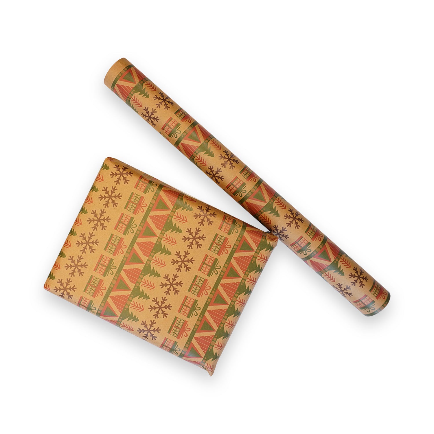 PackMate Gift Wrapping Paper | Made Using 100% Recycled Paper - (Pack of 8 Sheets)