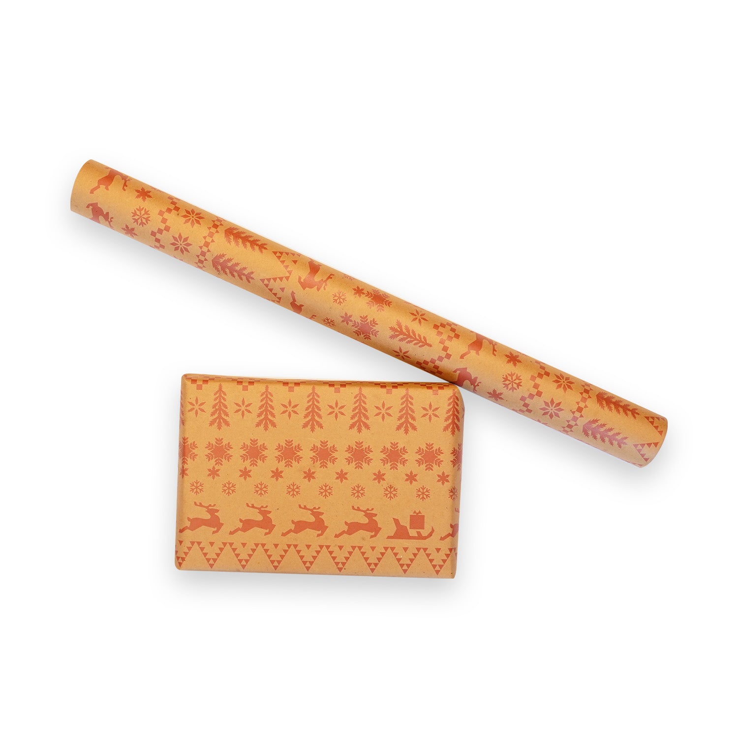 PackMate Gift Wrapping Paper | Made Using 100% Recycled Paper - (Pack of 8 Sheets)