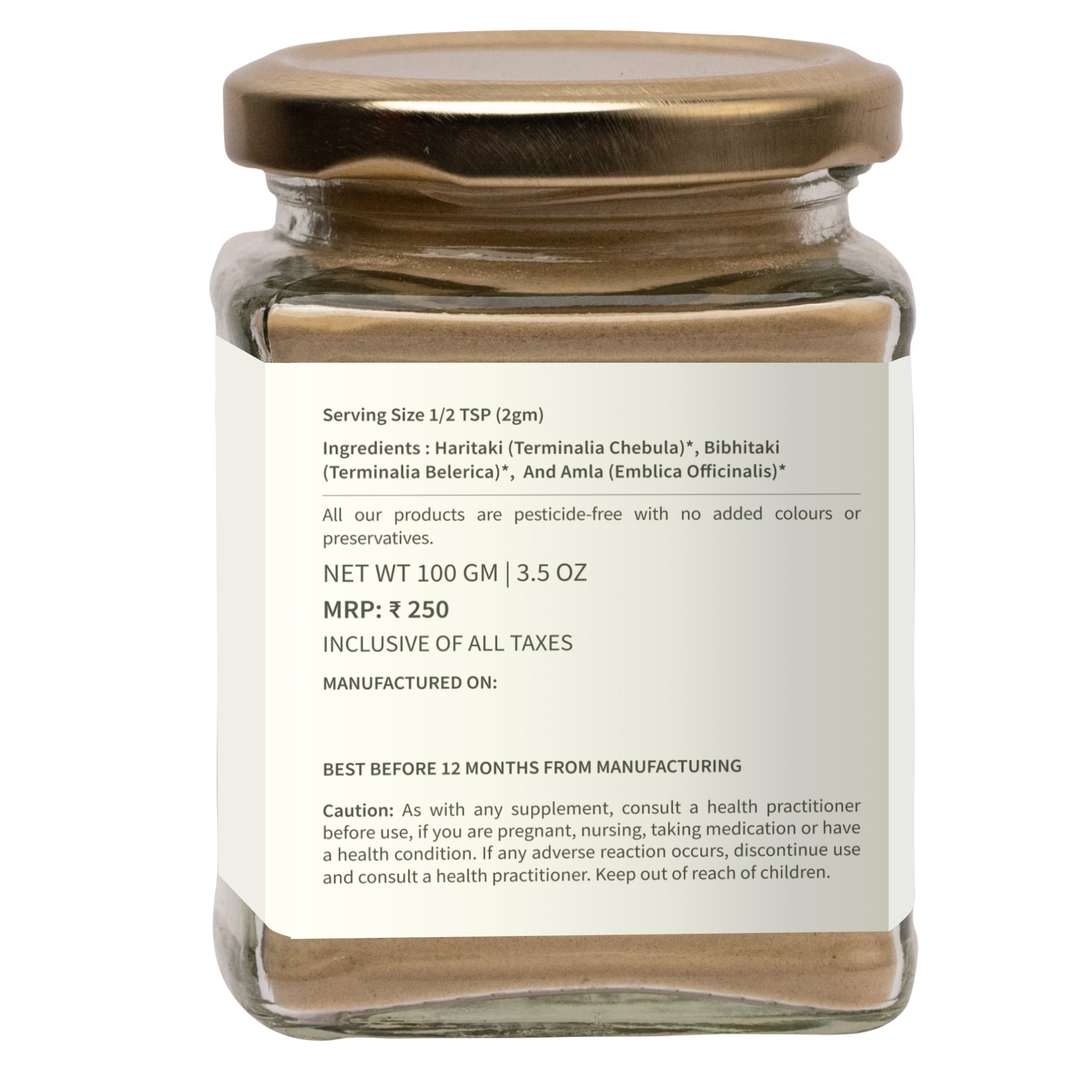 Ecotyl Triphala Powder | Triphala Churna | 100g