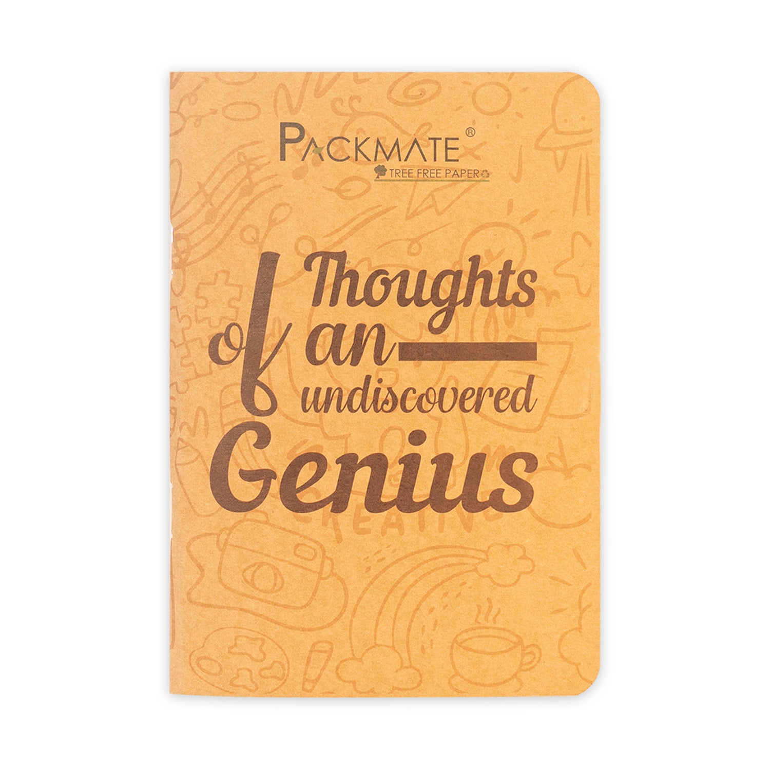 Packmate Notepad | Made Using 100% Recycled Paper | 100 pages per Note pad ( cover design: Thoughts of an undiscovered genius)