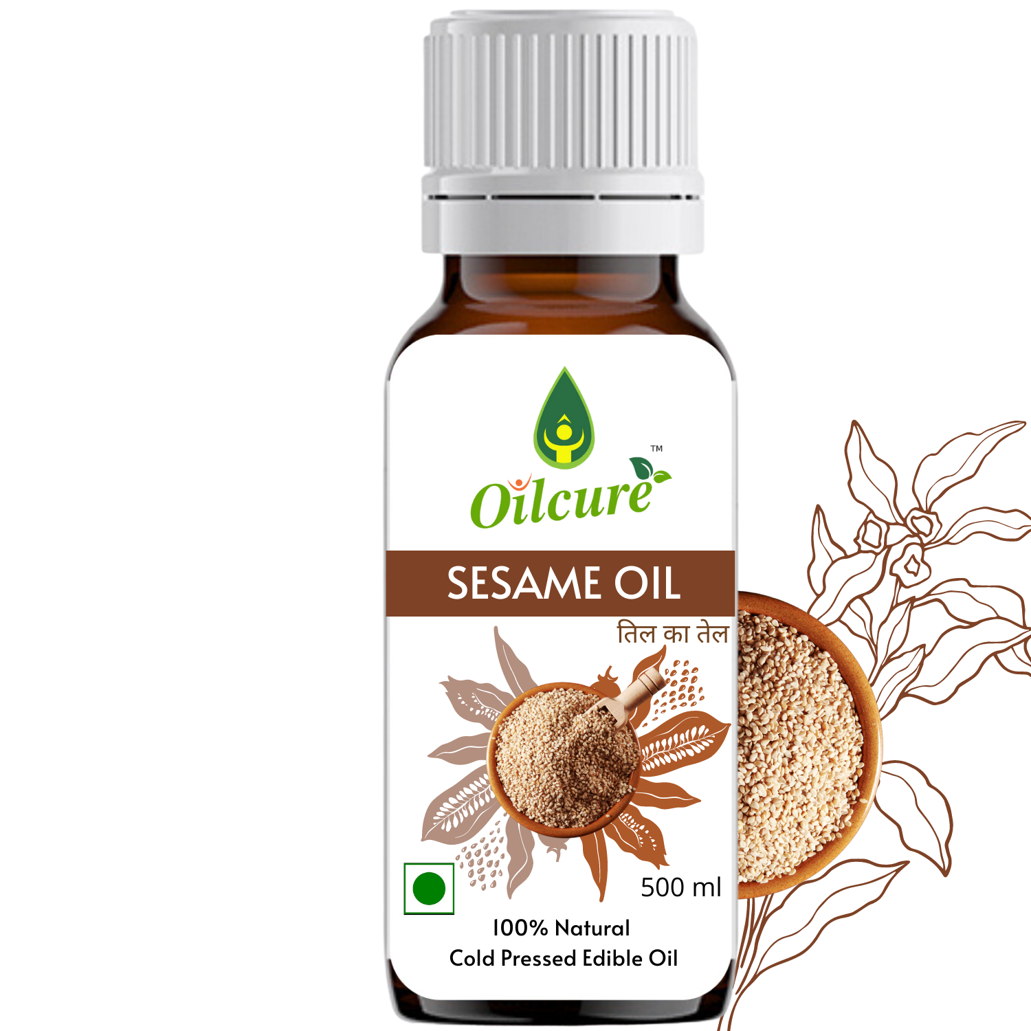 Oilcure Virgin Sesame Oil - 500 ml
