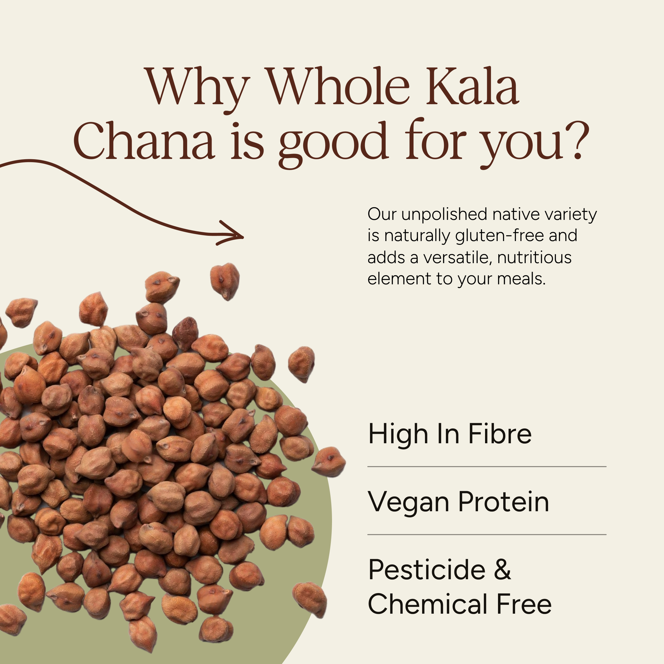 Soil Origin Black Chana (Desi Chana) - 500 Gm