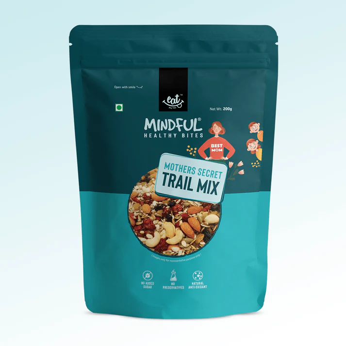 EAT - Eat Any time Mindful Mother Secret Trail Mix - Almond, Cashew, Raisins , Berries, 7 Seeds | Weight Management |Rich in Vitamin B & E |Rich in Minerals |Full of antioxidants | High in Protein | High in Fiber - 200g