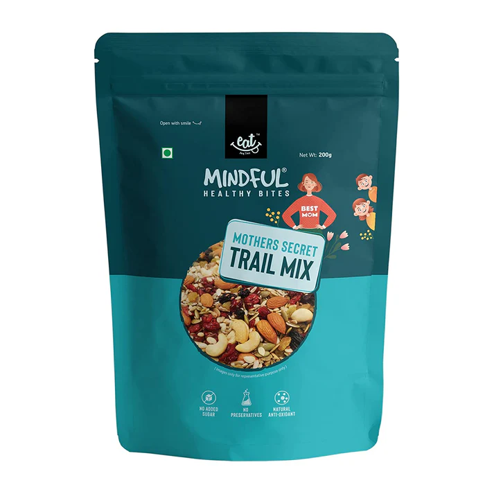 EAT - Eat Any time Mindful Mother Secret Trail Mix - Almond, Cashew, Raisins , Berries, 7 Seeds | Weight Management |Rich in Vitamin B & E |Rich in Minerals |Full of antioxidants | High in Protein | High in Fiber - 200g