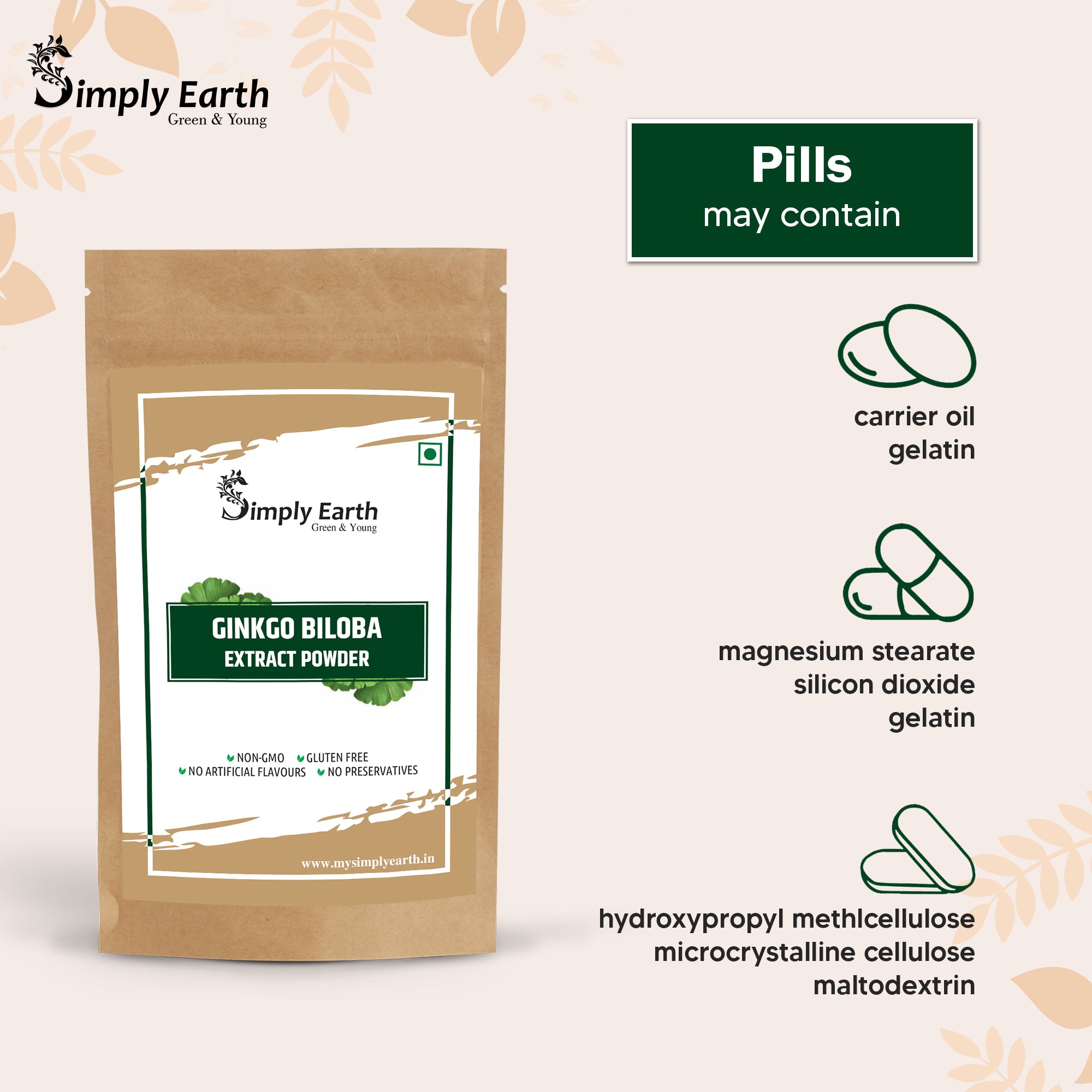 Simply Earth Shiitake Mushroom Extract Powder - 100GM