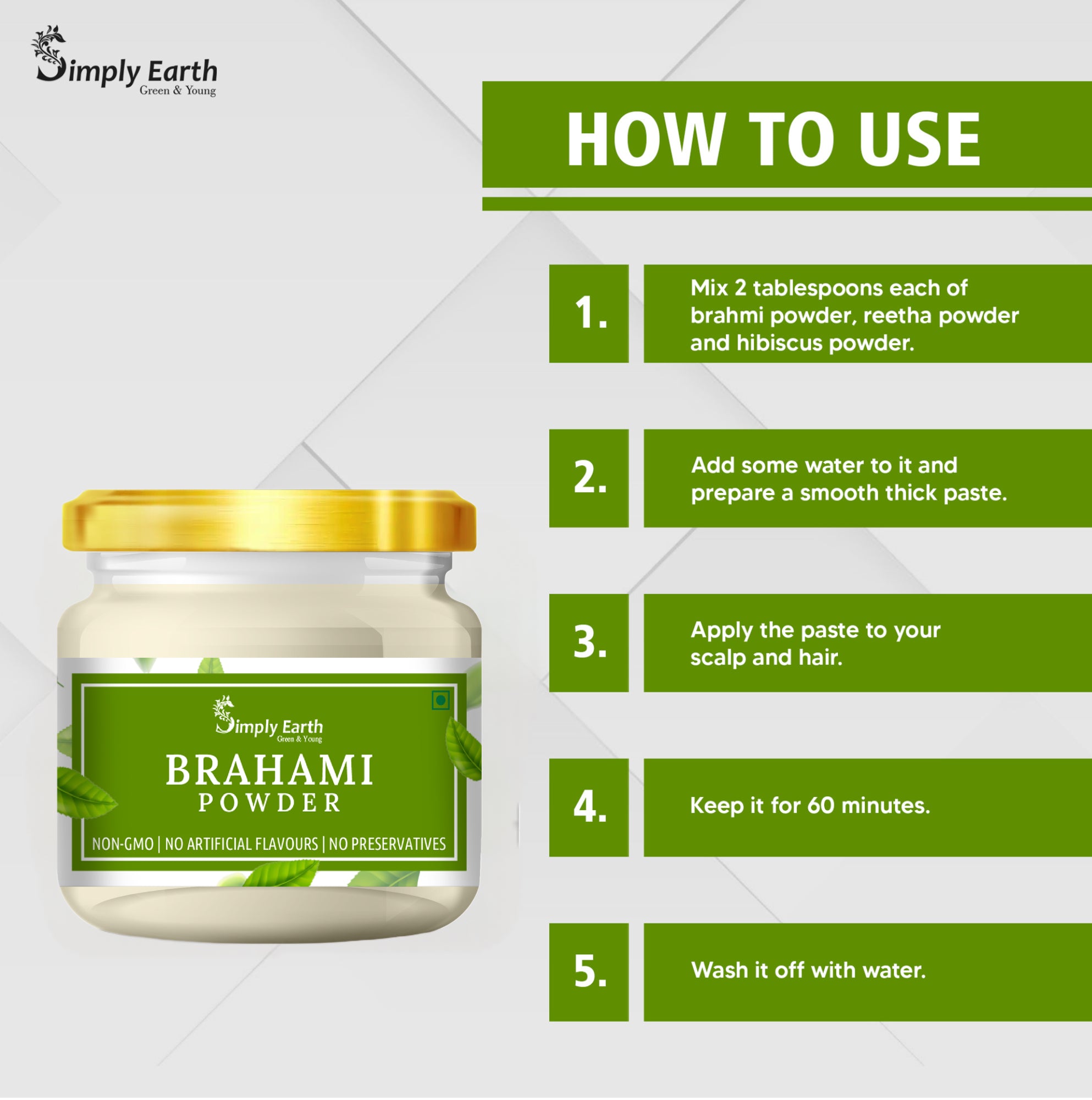Simply Earth Organic Brahmi (Bacopa Monnieri) - 100GM