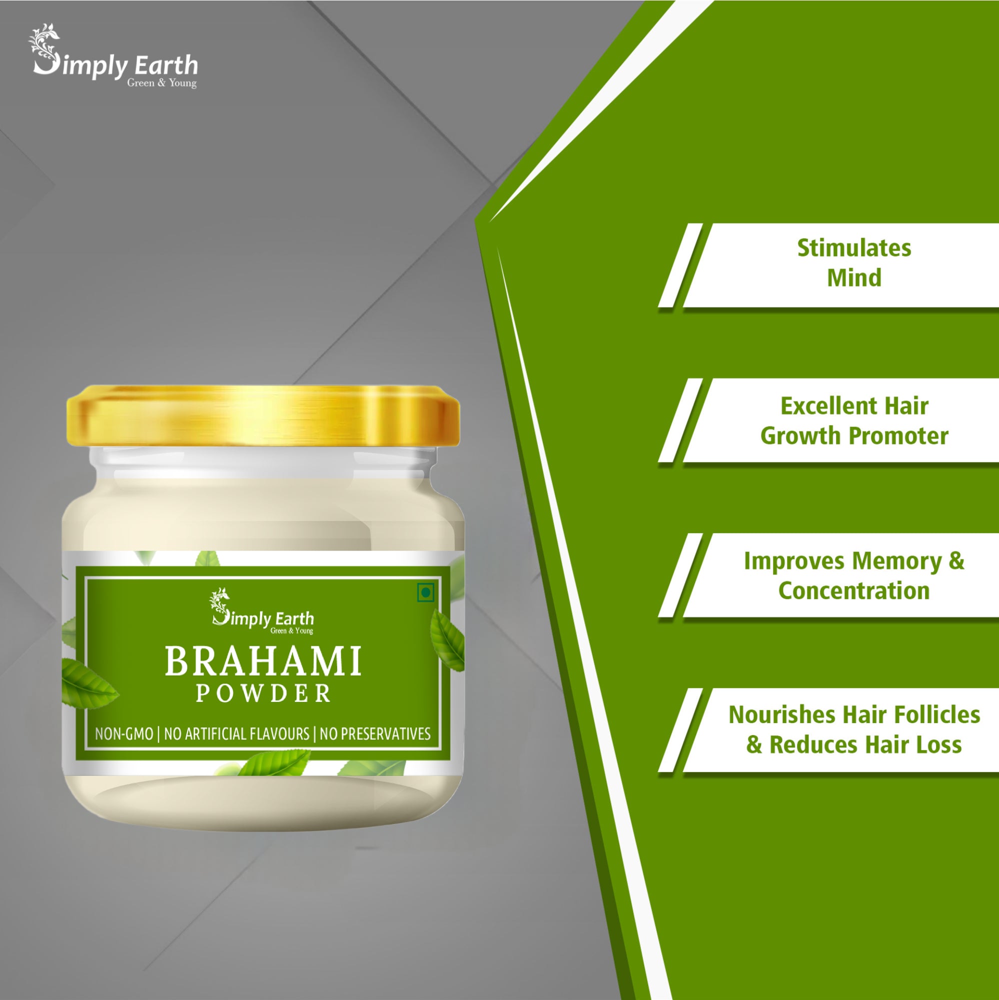 Simply Earth Organic Brahmi (Bacopa Monnieri) - 100GM