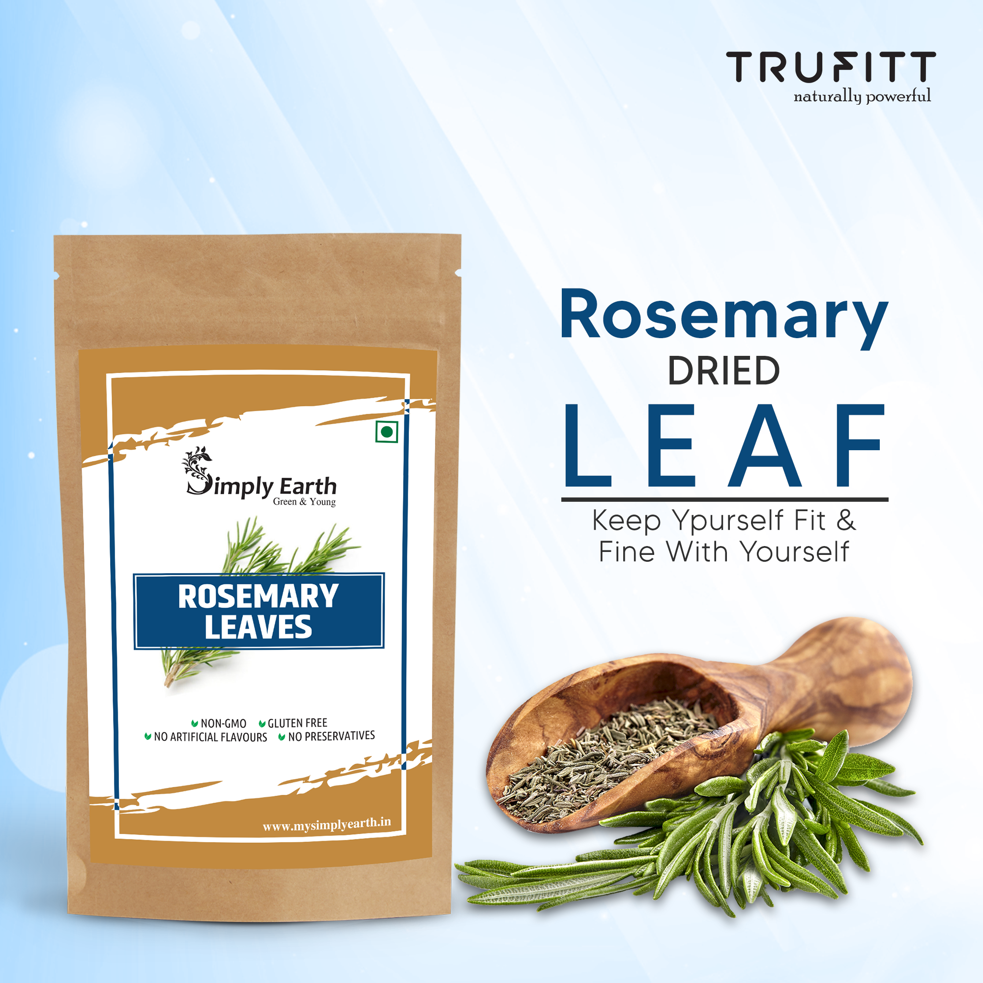 Simply Earth Rosemary Dried Leaves For Hair Growth- 100 GM