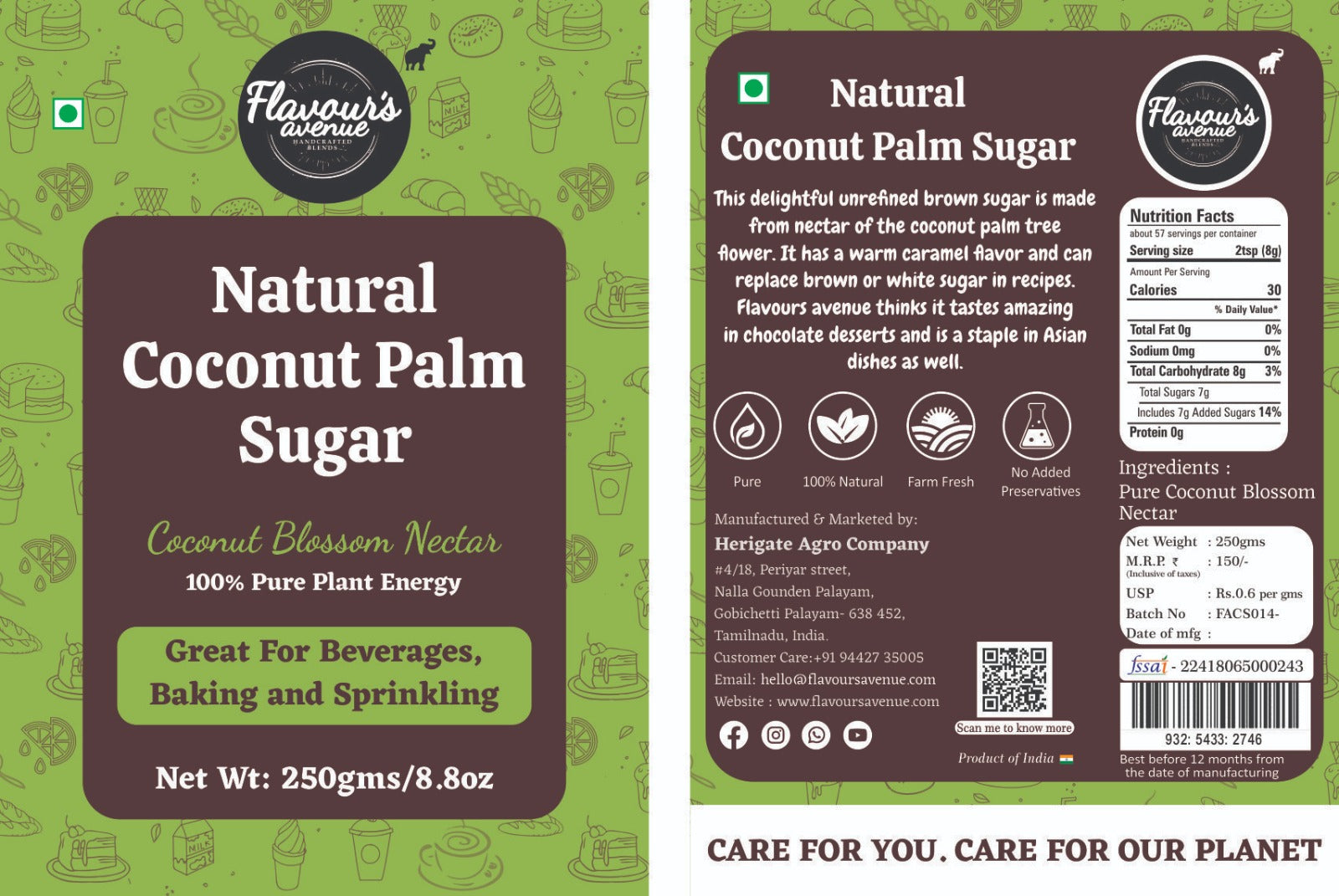 Flavours Avenue Natural Coconut Sugar 250g