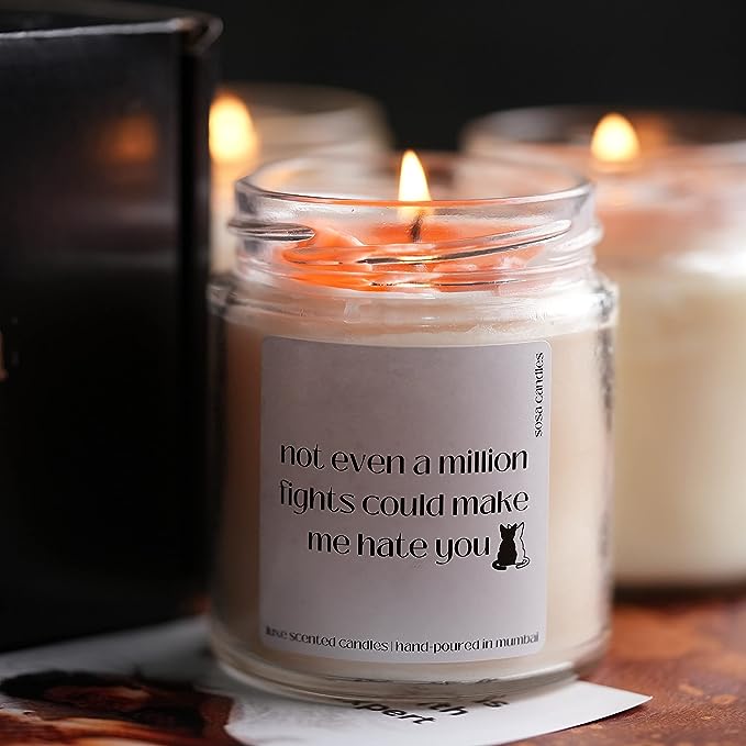 Sosa Candles Not Even a Million Fights Scented Candles For Boyfriend Girlfriend Husband Wife | Scented Candles Gift Set | Scented Candles For Home Decor |