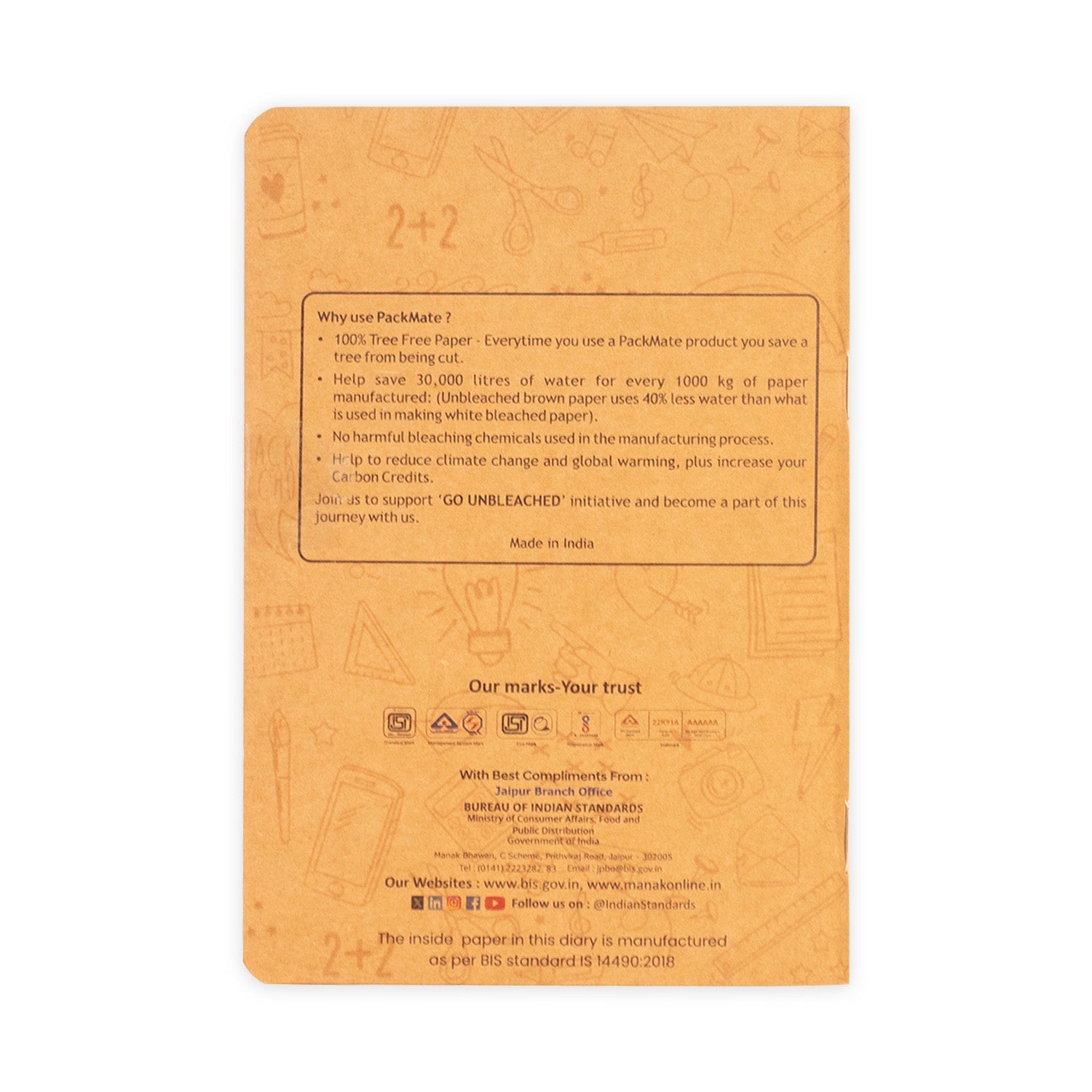 Packmate Notepad | Made Using 100% Recycled Paper | 100 pages per Note pad ( cover design: Little book of big ideas)