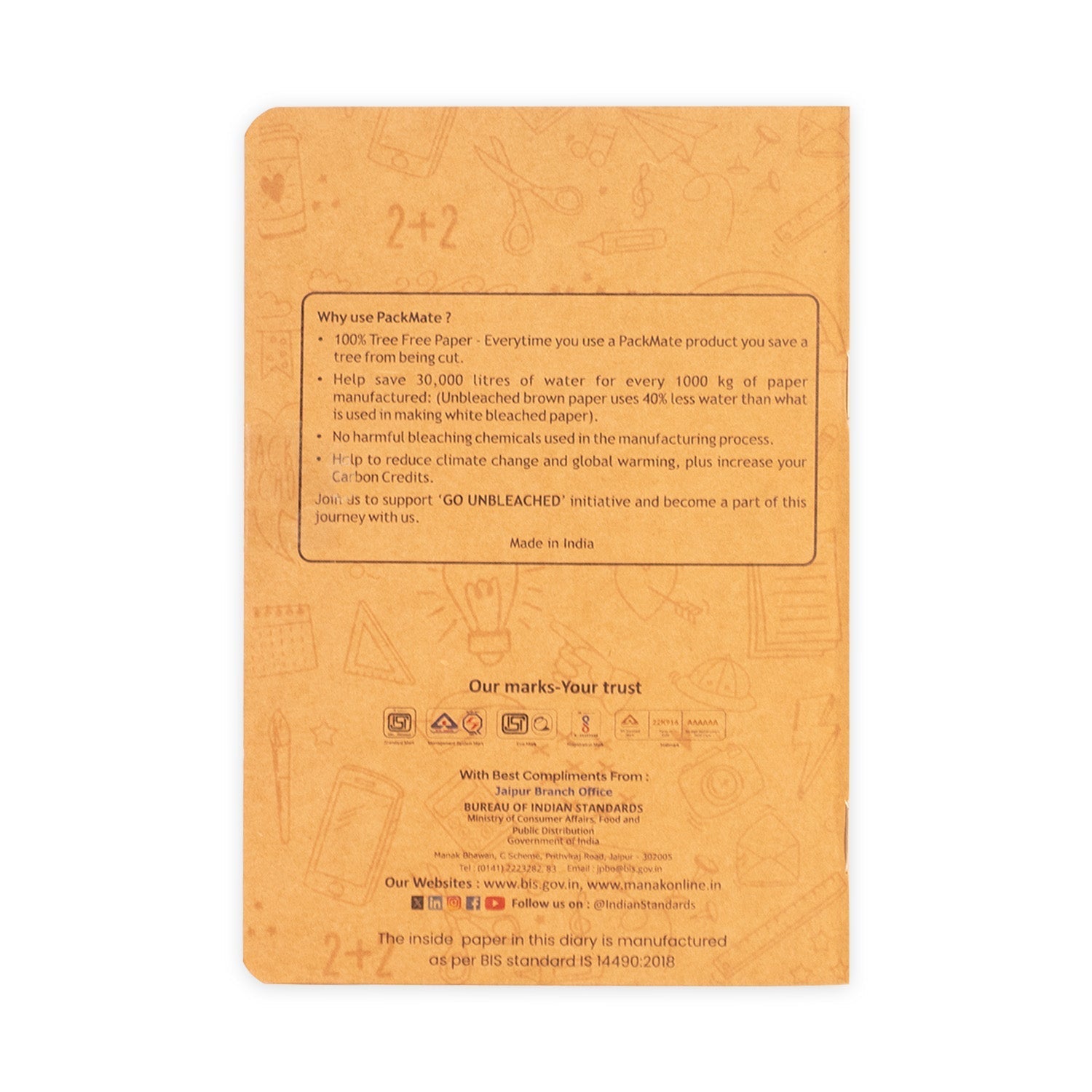 Packmate Notepad | Made Using 100% Recycled Paper | 100 pages per Note pad ( cover design: Little book of big ideas)