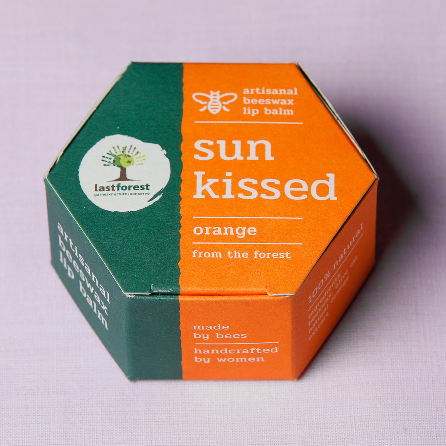 Last Forest Artisanal, Handmade Beeswax Lip Balm Orange