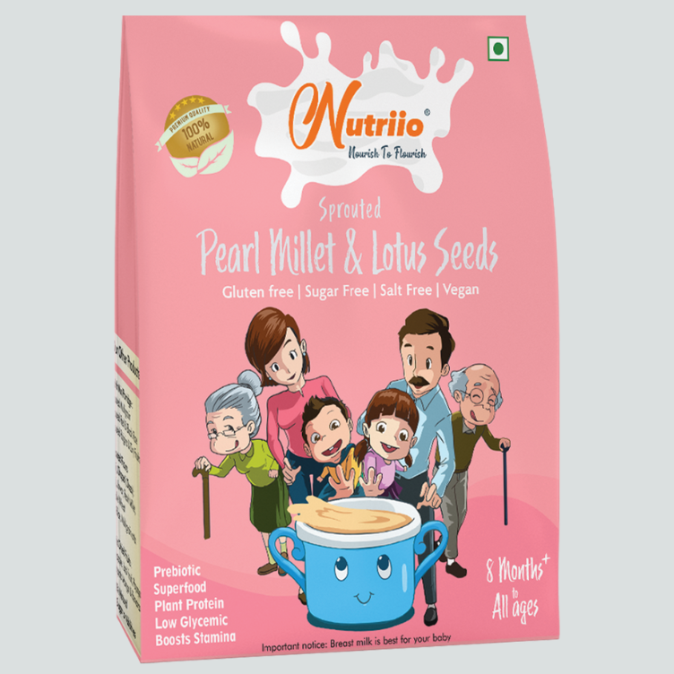 Nutriio Sprouted Pearl Millet & Lotus Seeds Mix