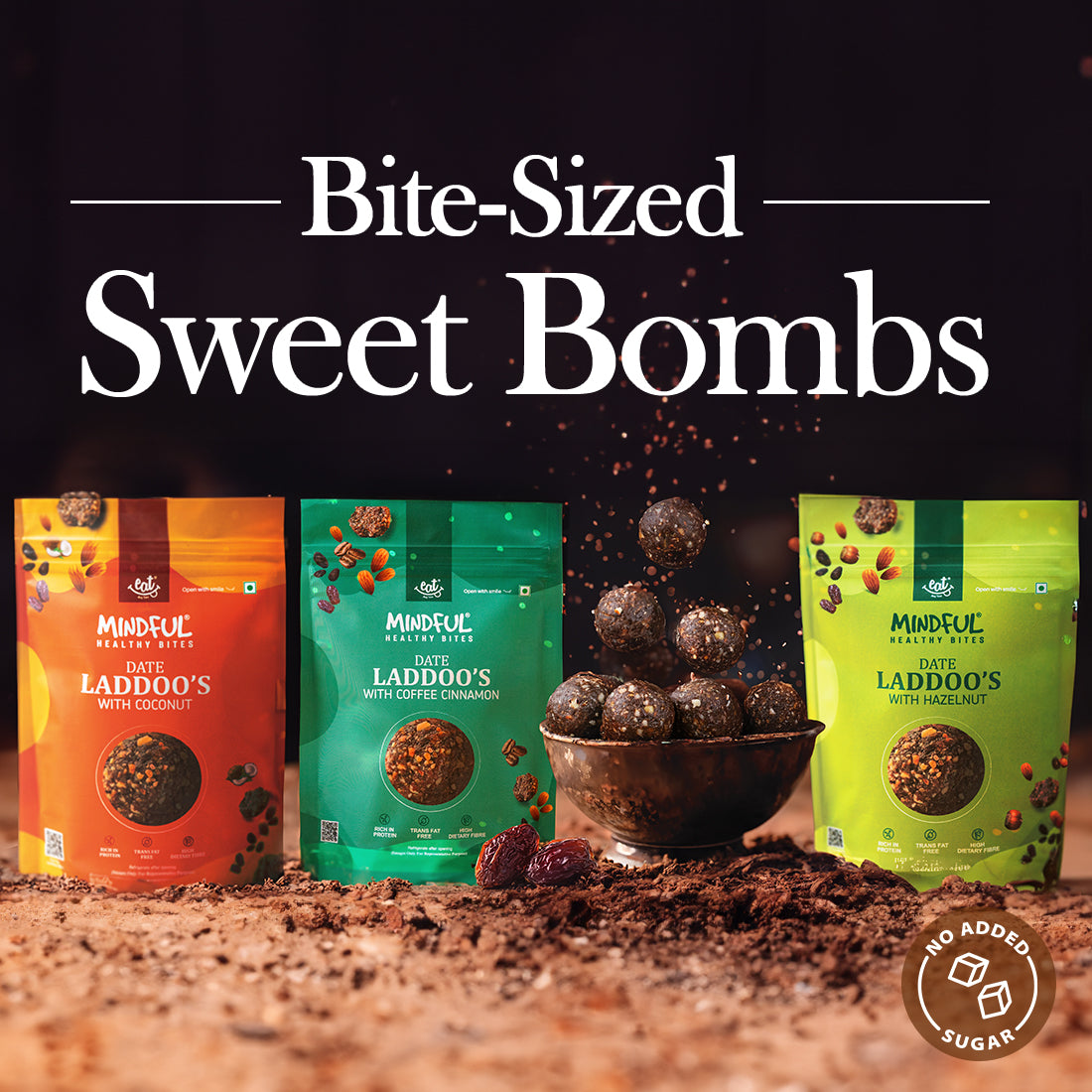 EAT Anytime Mindful Protein Energy Balls Variety Pack, 30% Whey Protein, Pack of 3 - 300g (10 Protein Balls x 10g)