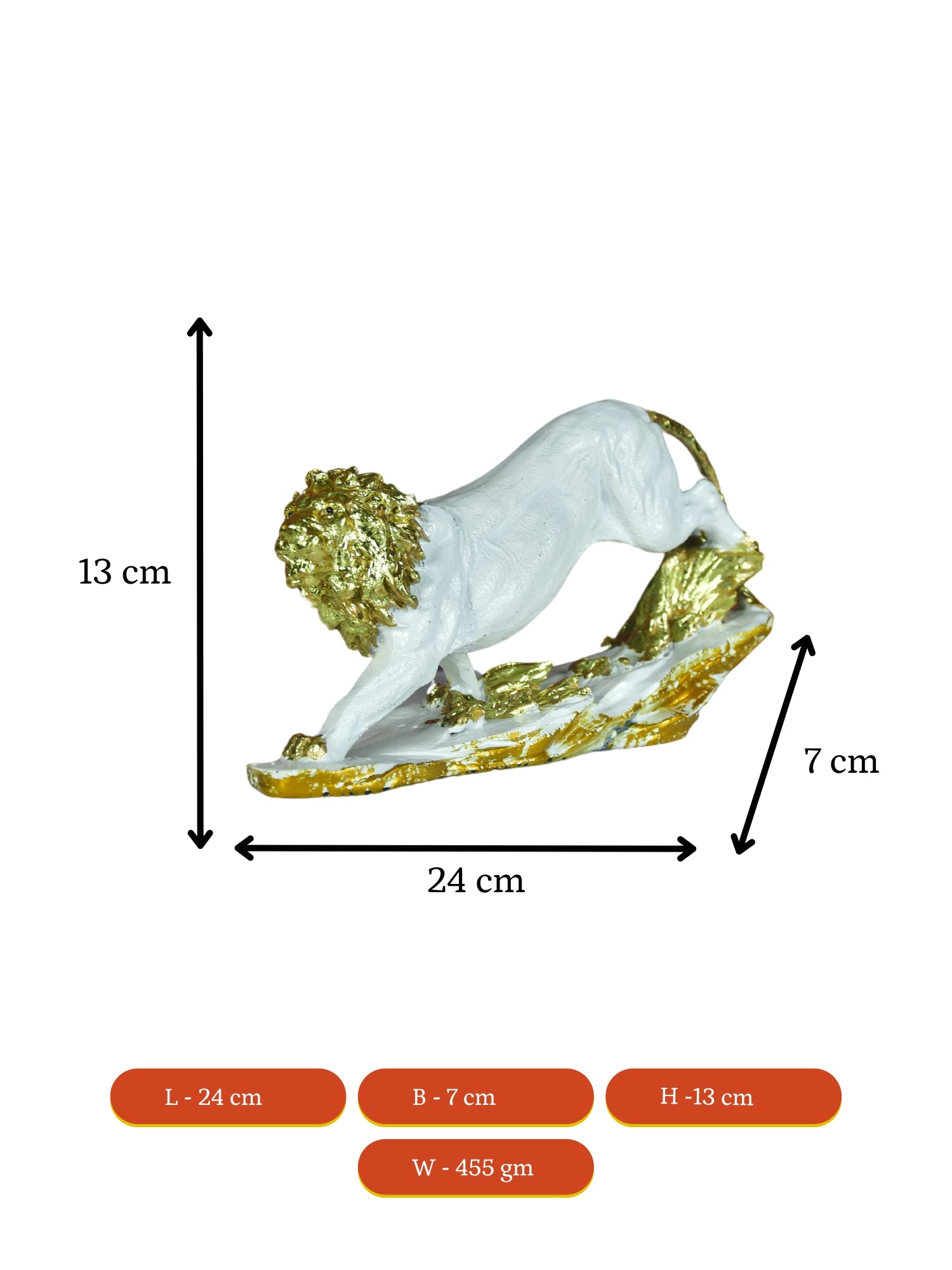 Sowpeace Resin Leaping Lion