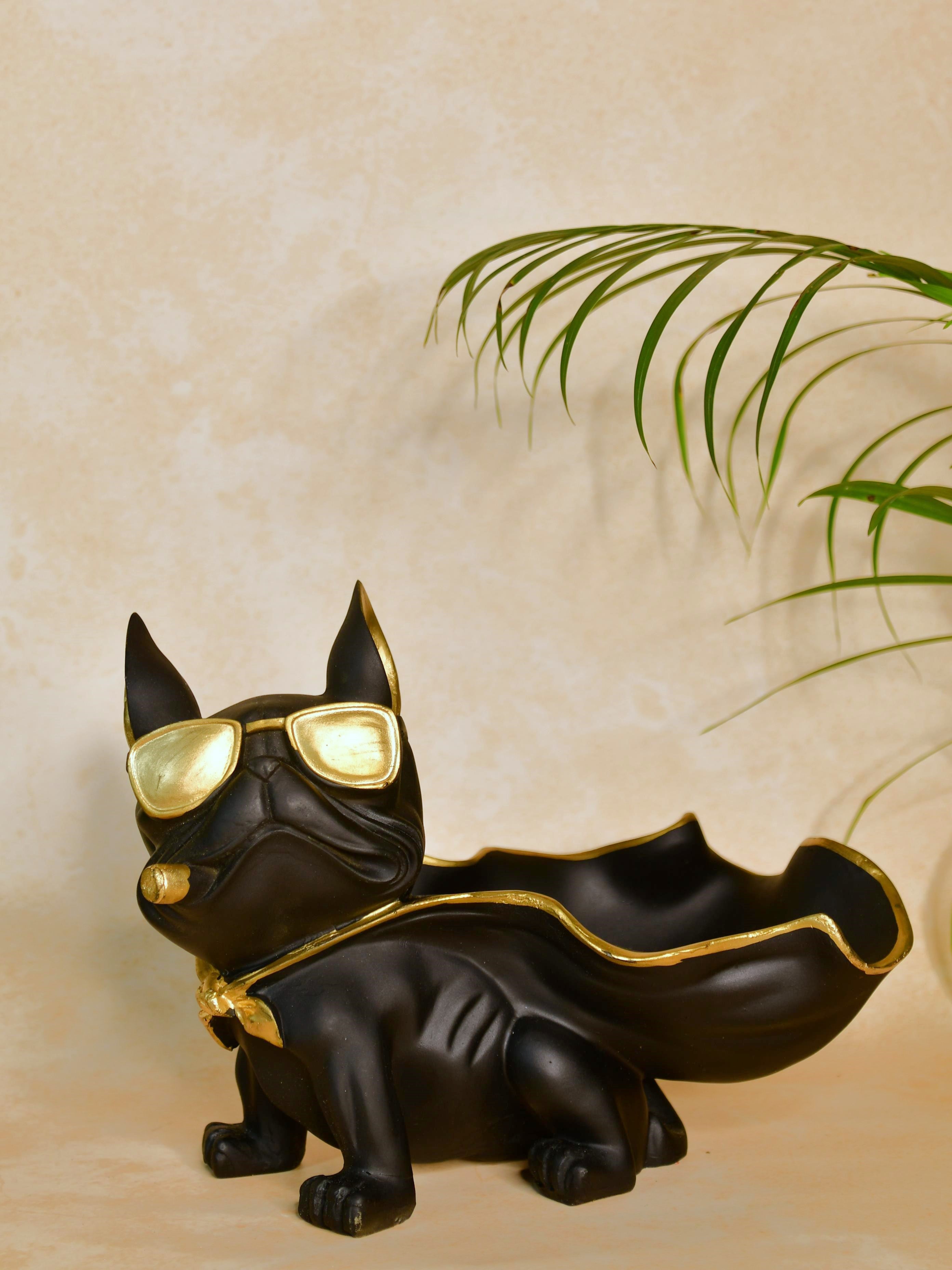 Sowpeace Resin Caped Dog Showpiece