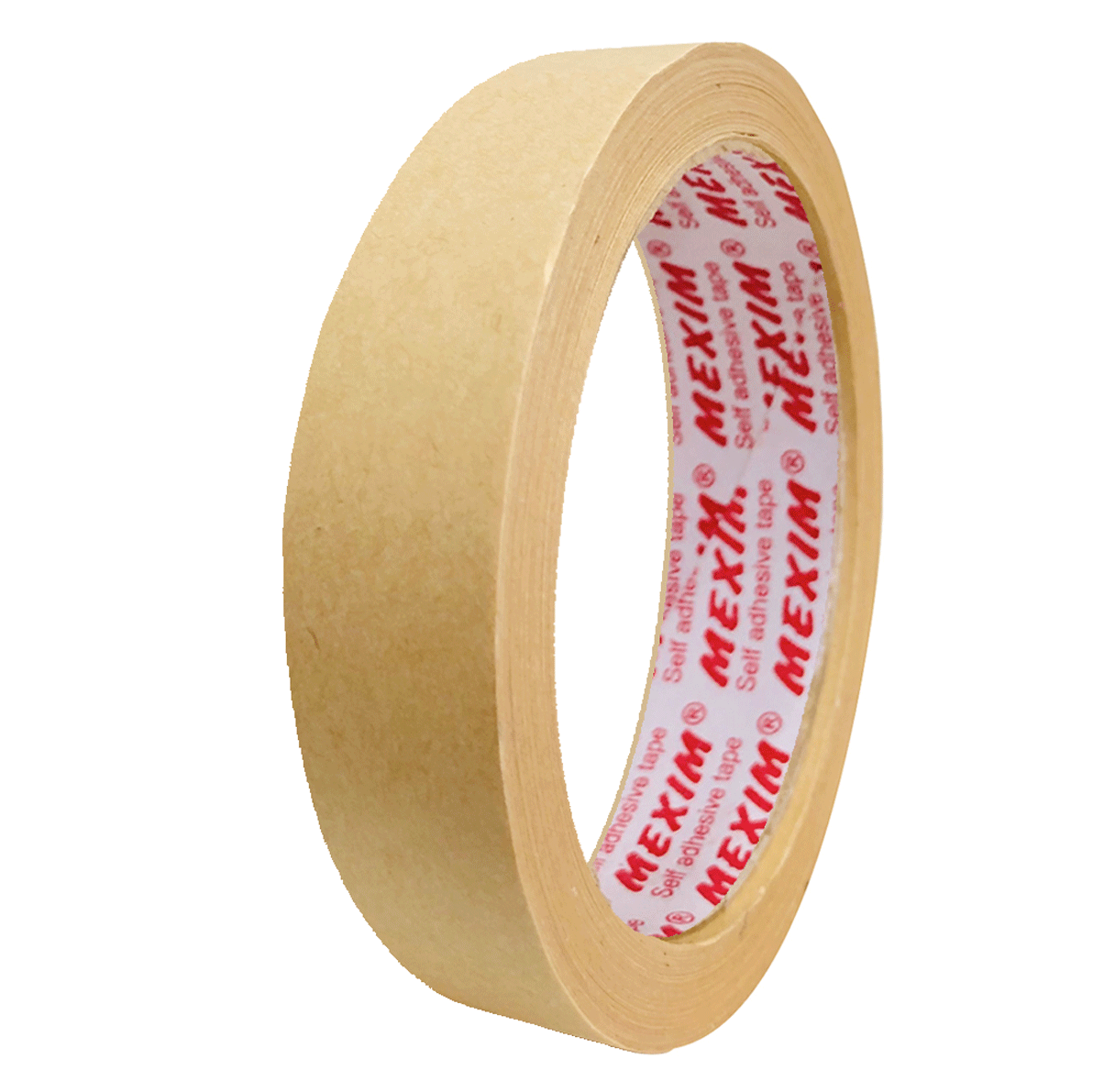 Ecosattva Self Adhesive Eco-Friendly Kraft Paper Tape | 24 mm x 50 meters x 12 Rolls, Easy to Apply, Used for box Packaging