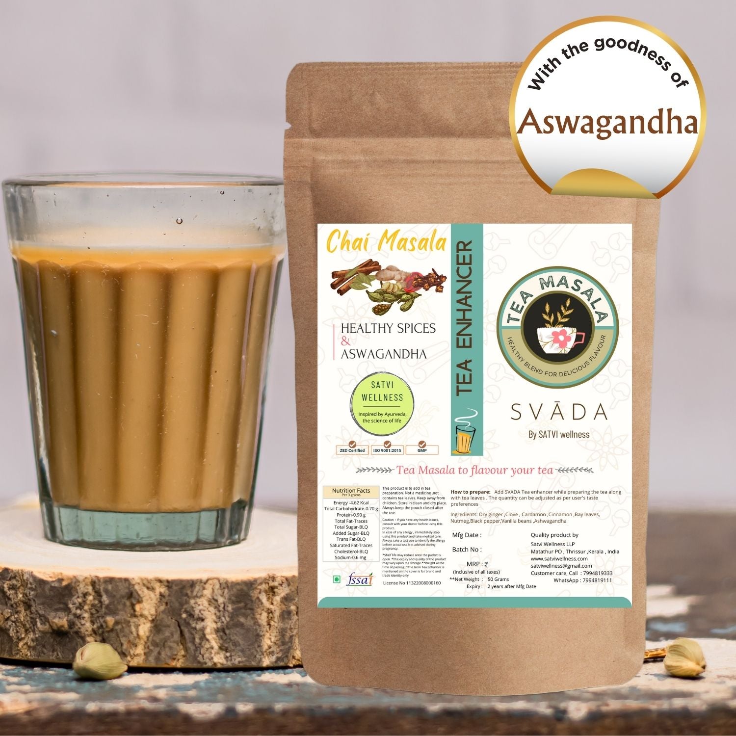 Satvi Wellness Tea masala with Ashwagandha