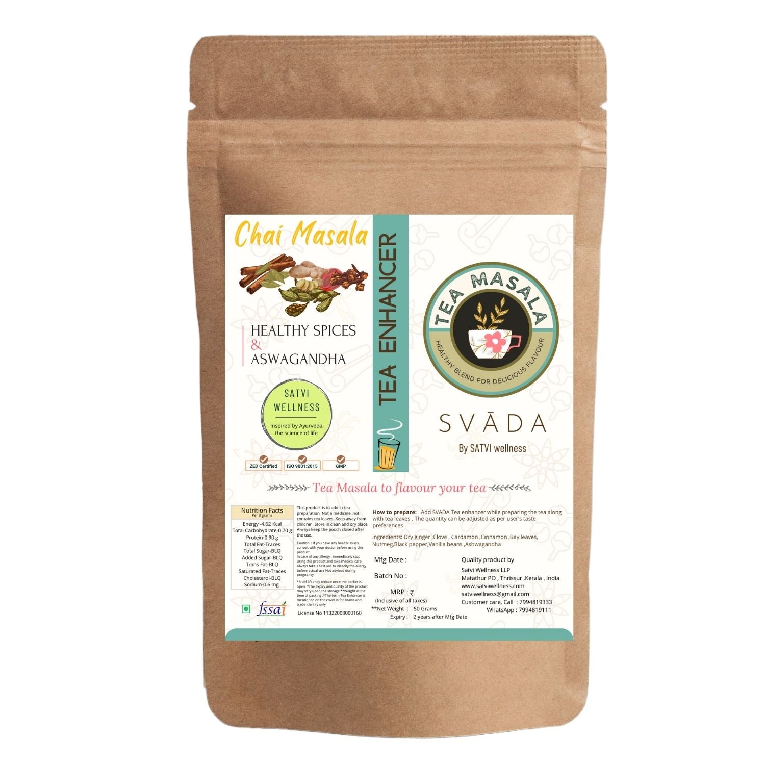 Satvi Wellness Tea masala with Ashwagandha