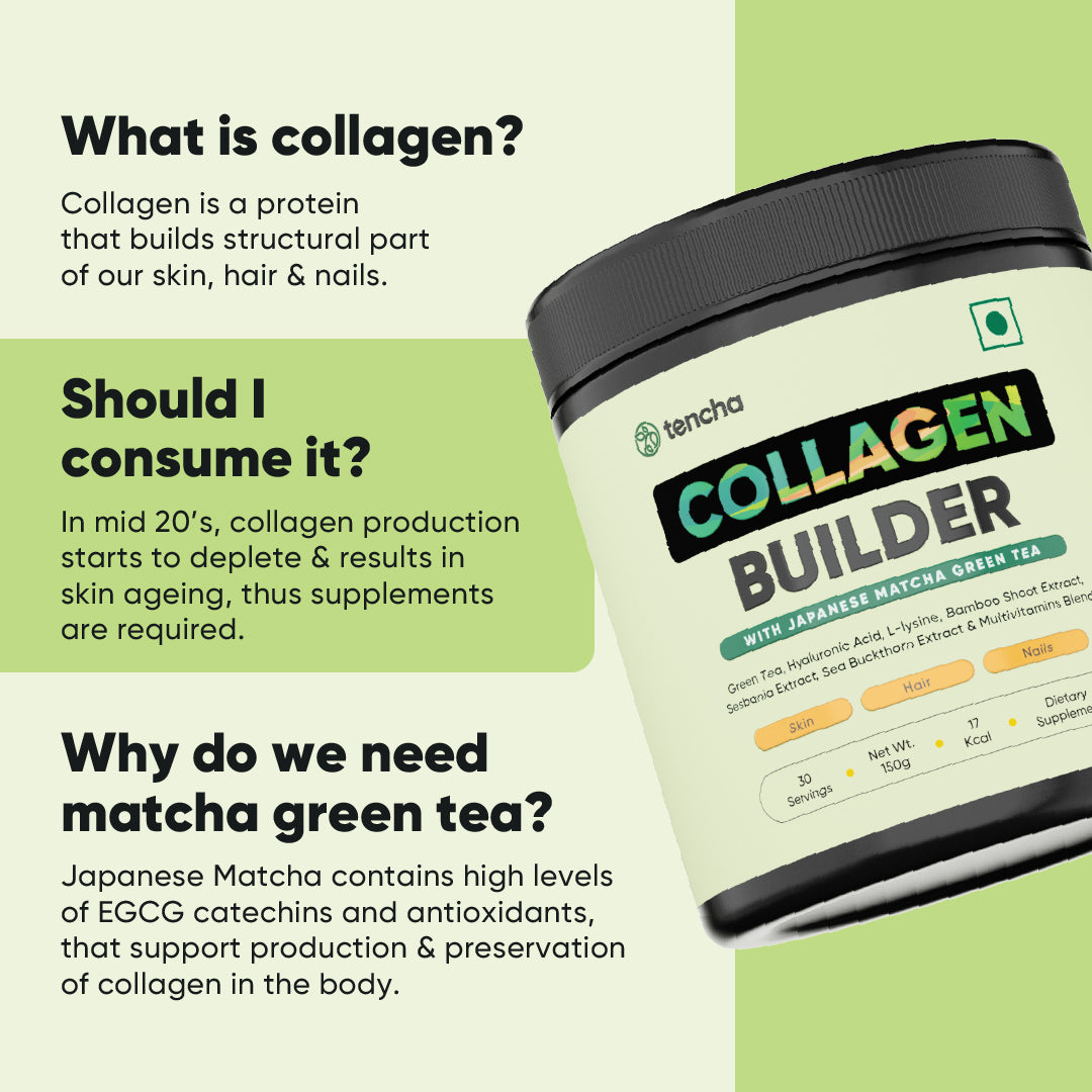 Tencha Collagen Supplements for Women & Men, 30 Servings, 150 GM
