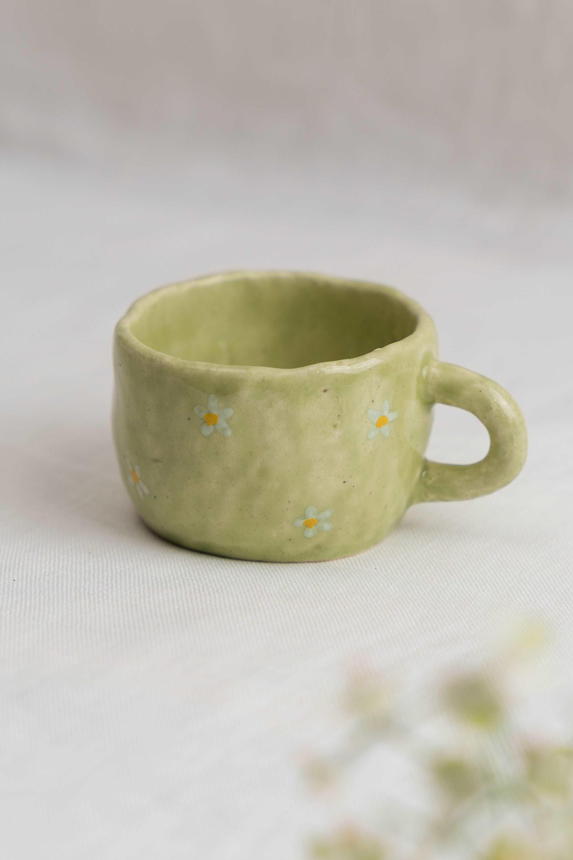 The Orby House Olive Ceramic Hand Pinched Coffee / Tea Mug